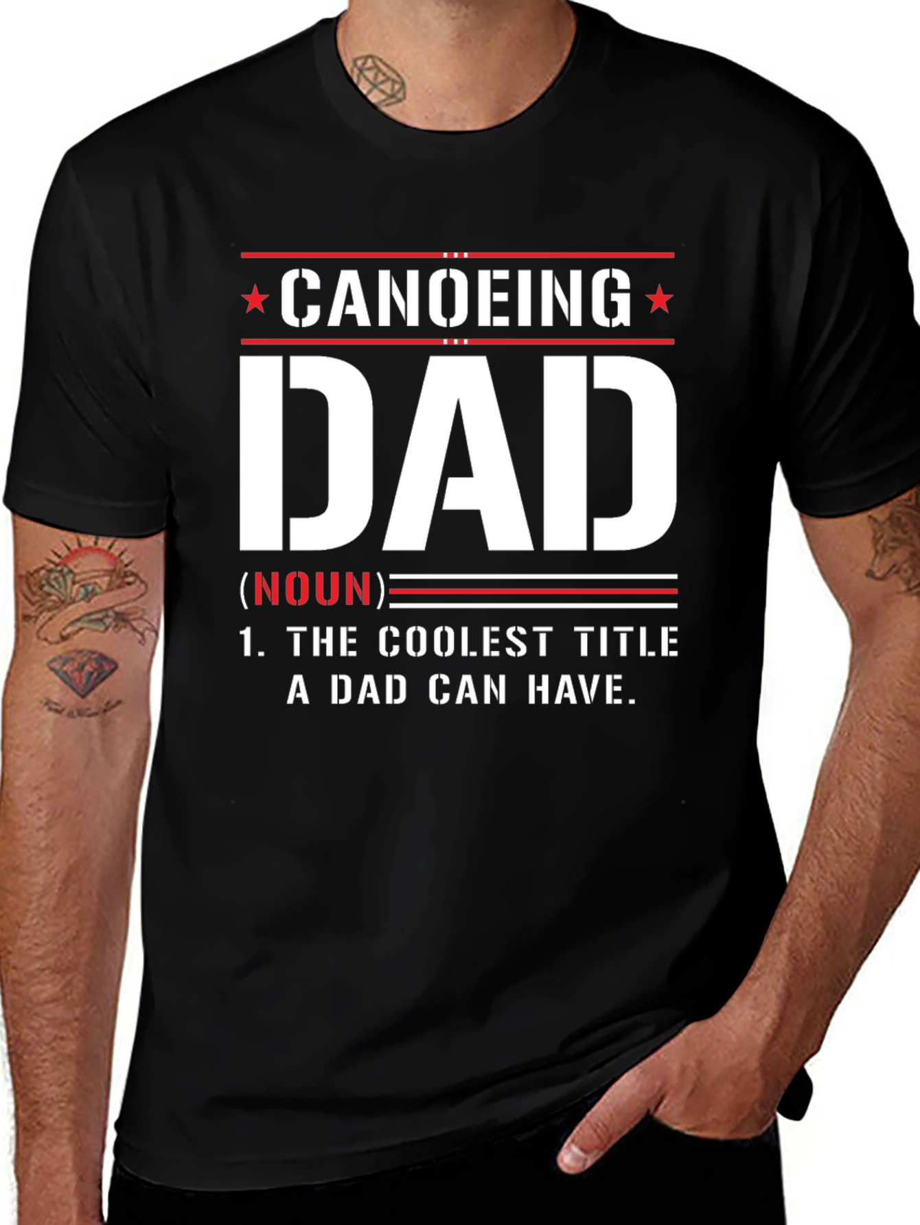 Canoeing Dad Graphic T-Shirt - Coolest Dad Ever!