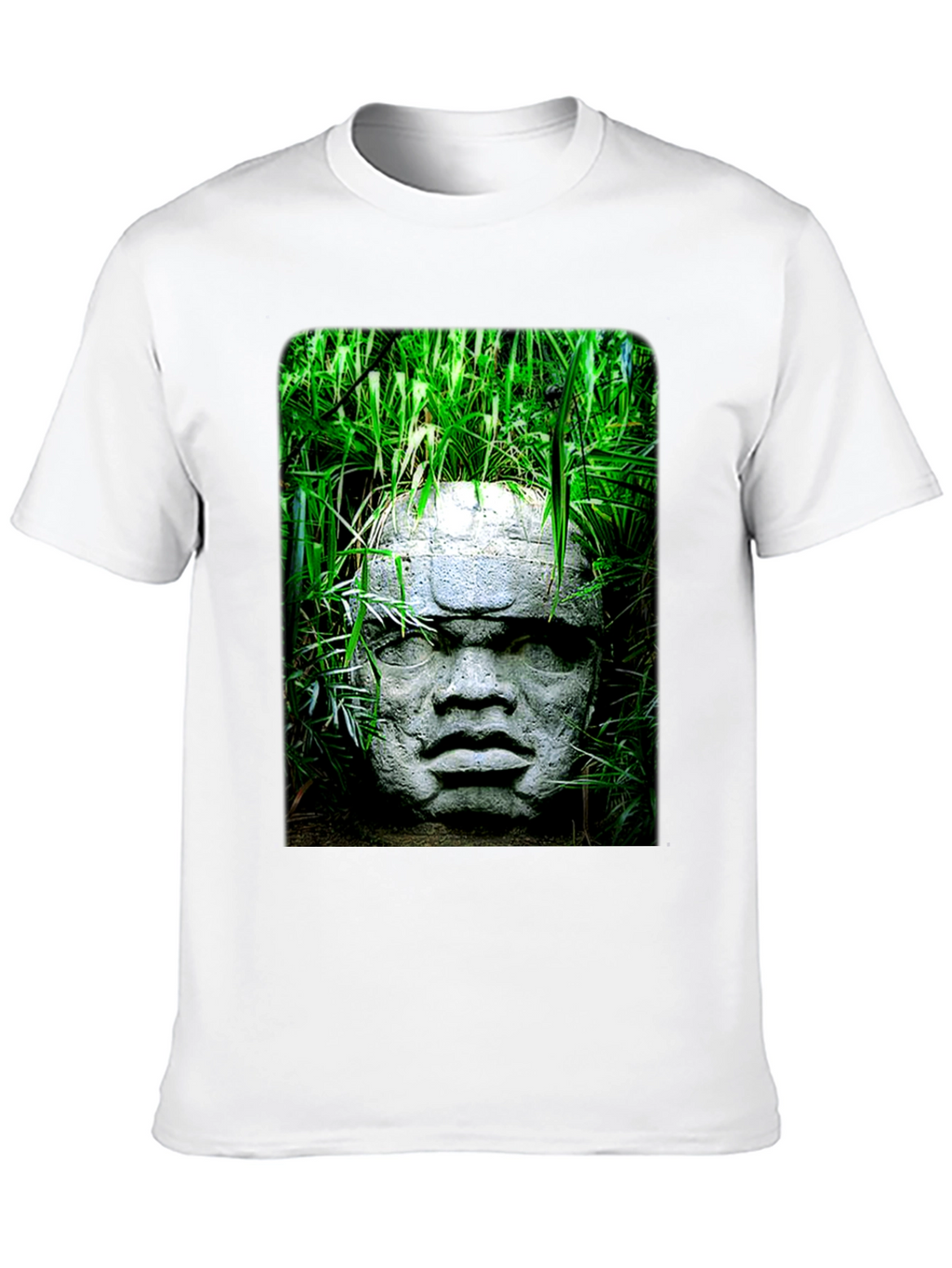 Olmec Head Tee - Ancient Sculpture Graphic T-Shirt