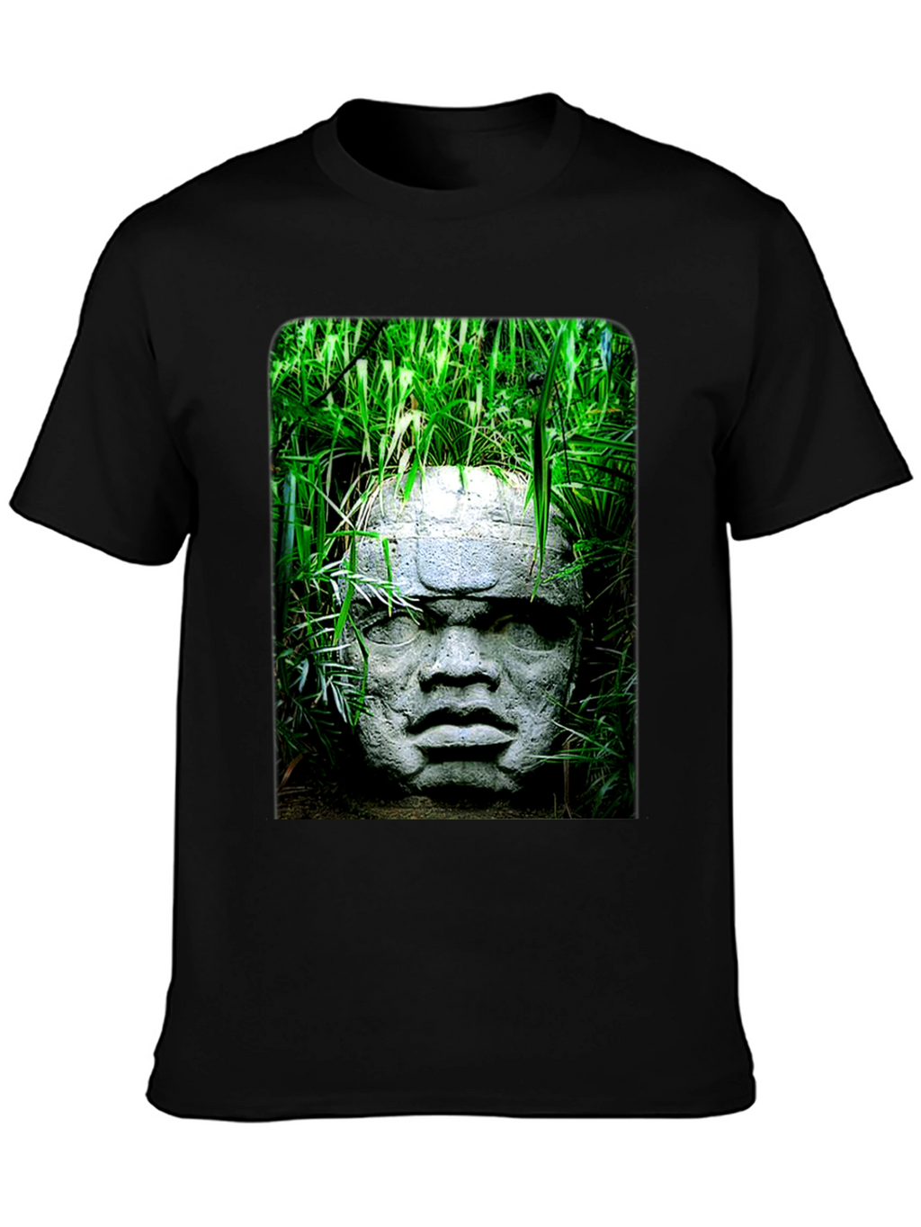 Olmec Head Tee - Ancient Sculpture Graphic T-Shirt