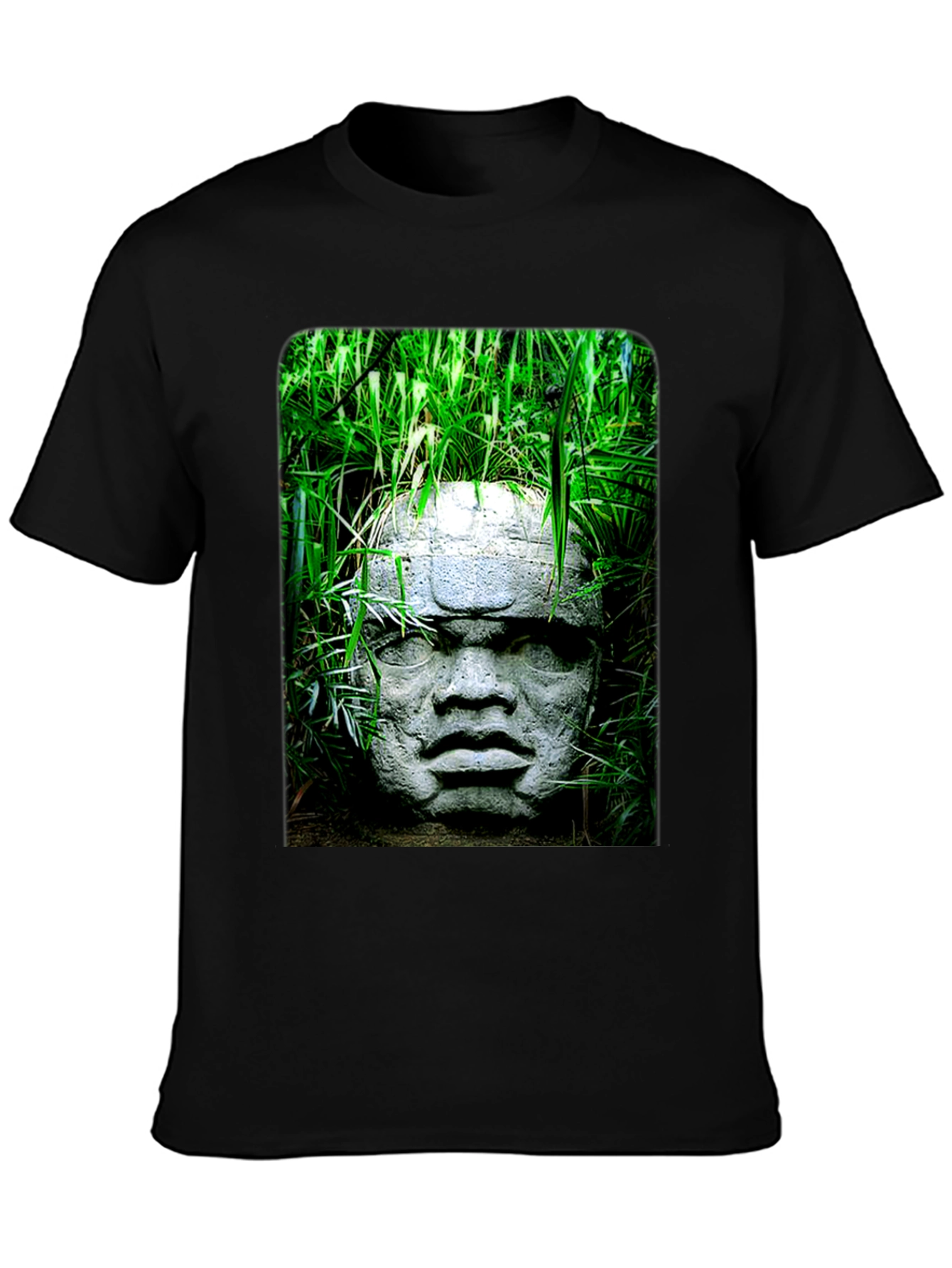 Olmec Head Tee - Ancient Sculpture Graphic T-Shirt