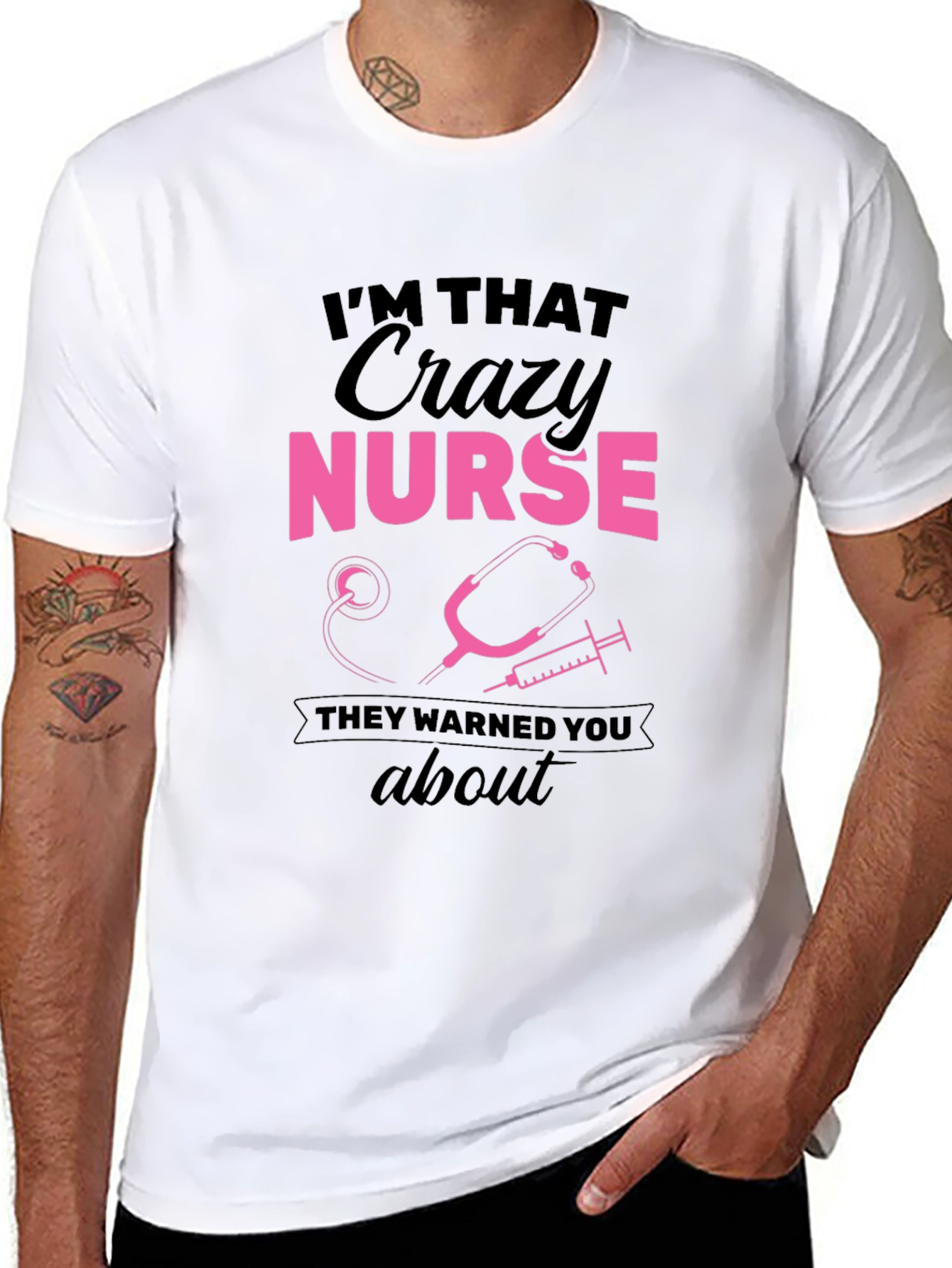 Crazy Nurse Graphic Tee - Funny Nurse T-Shirt