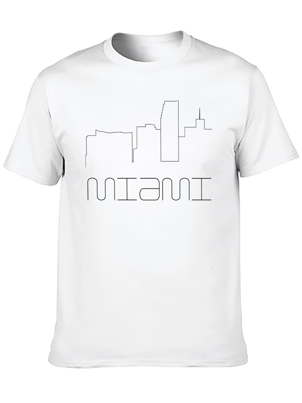 Miami Skyline Mens Black T-Shirt