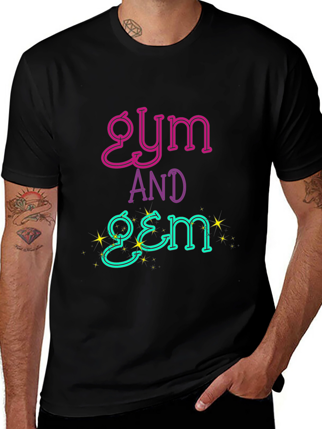 Gym and Gem Black T-Shirt