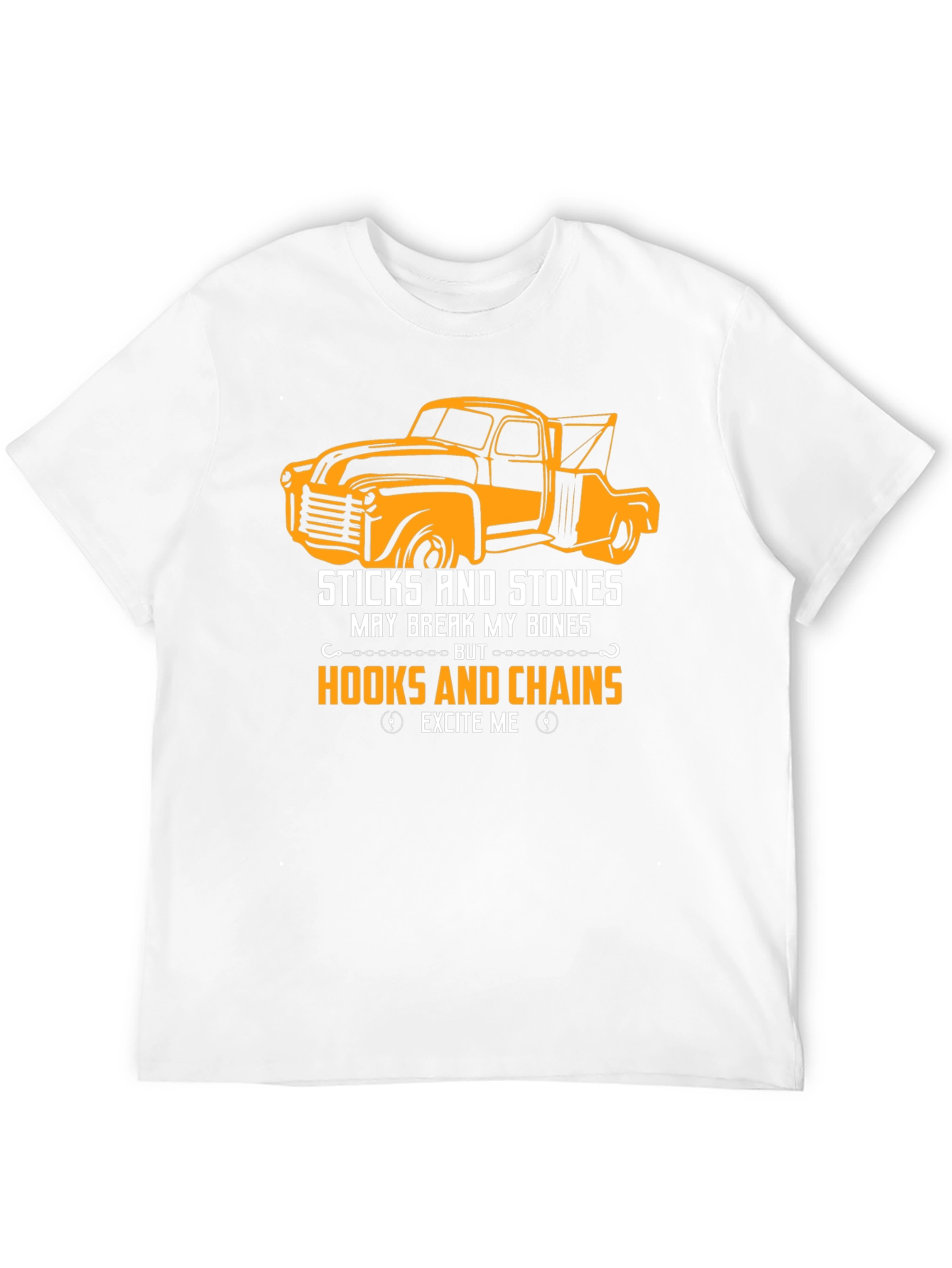 Truck & Hooks T-Shirt: Sticks and Stones Excite Me
