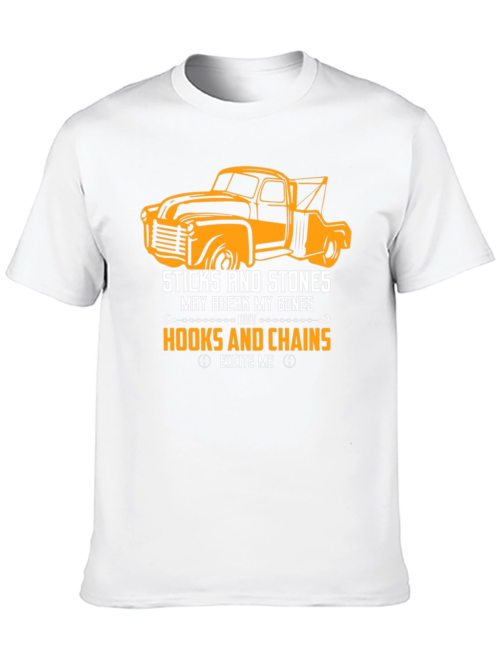 Truck & Hooks T-Shirt: Sticks and Stones Excite Me