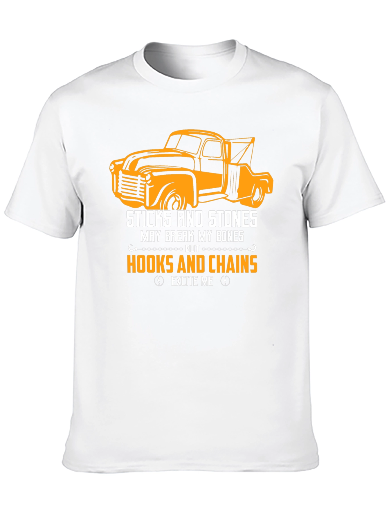 Truck & Hooks T-Shirt: Sticks and Stones Excite Me