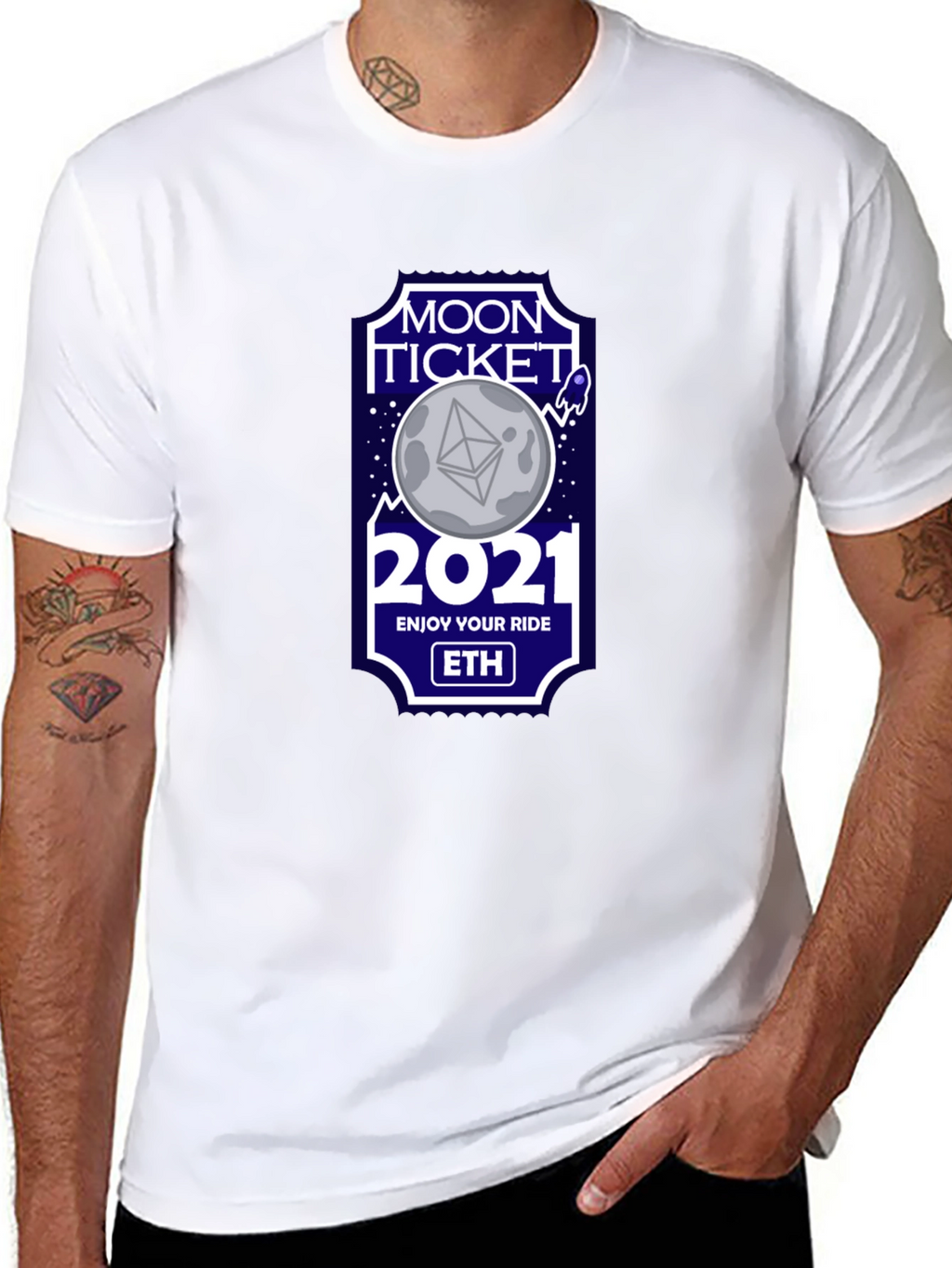 Moon Ticket 2021 ETH Crypto T-Shirt