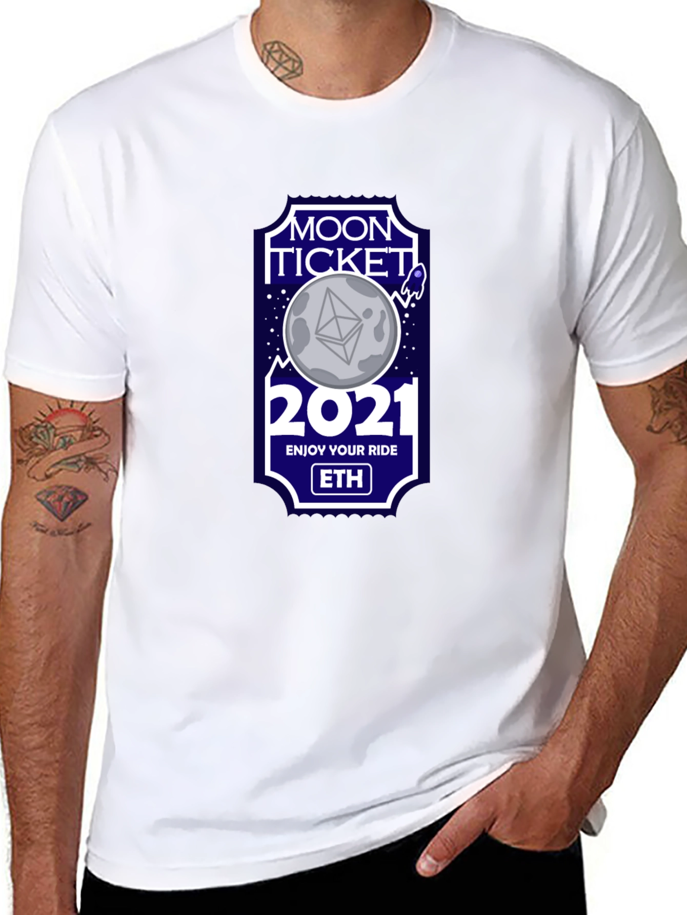 Moon Ticket 2021 ETH Crypto T-Shirt