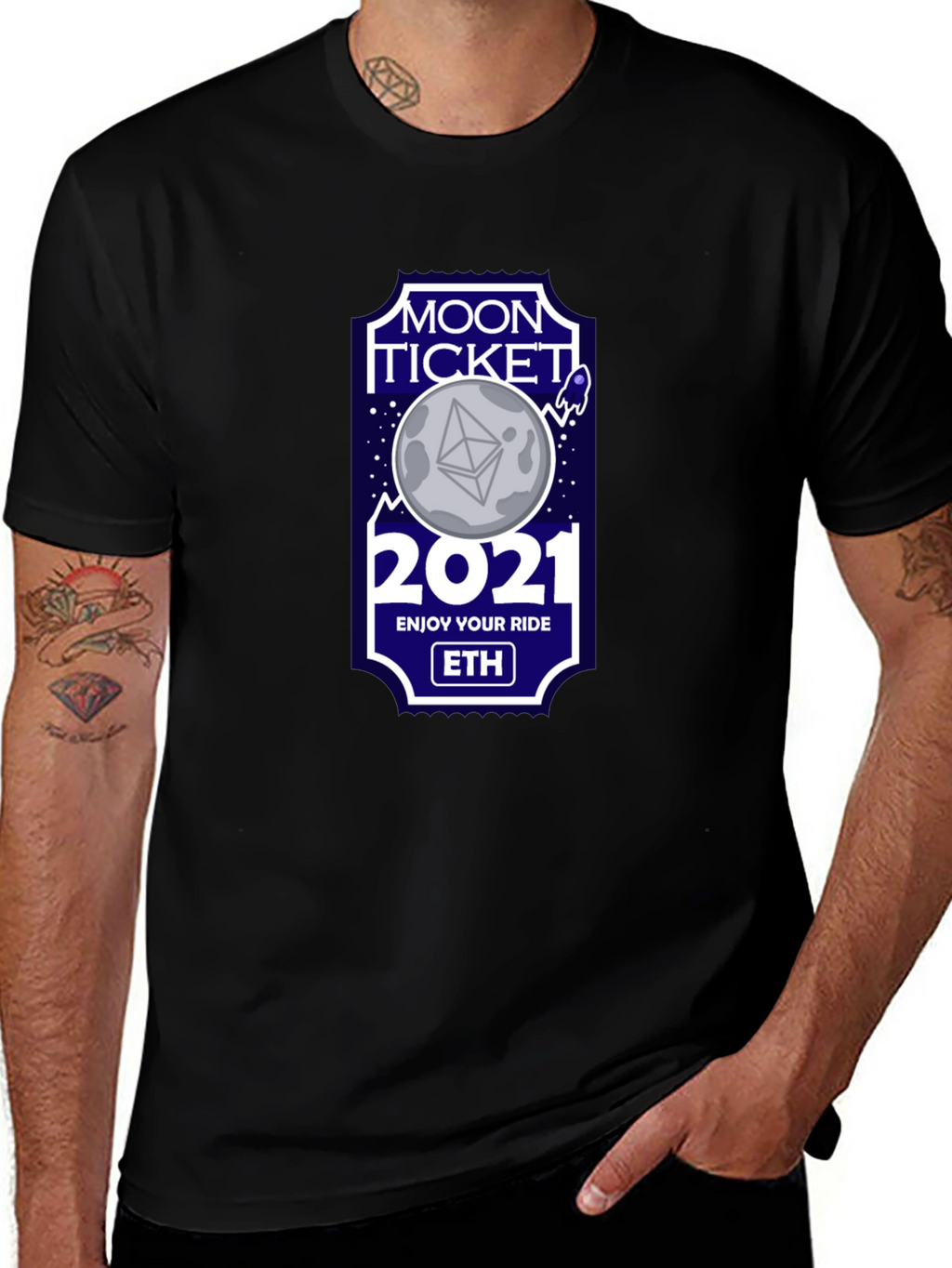 Moon Ticket 2021 ETH Crypto T-Shirt