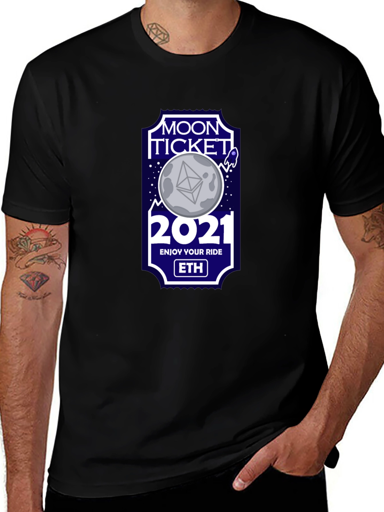 Moon Ticket 2021 ETH Crypto T-Shirt