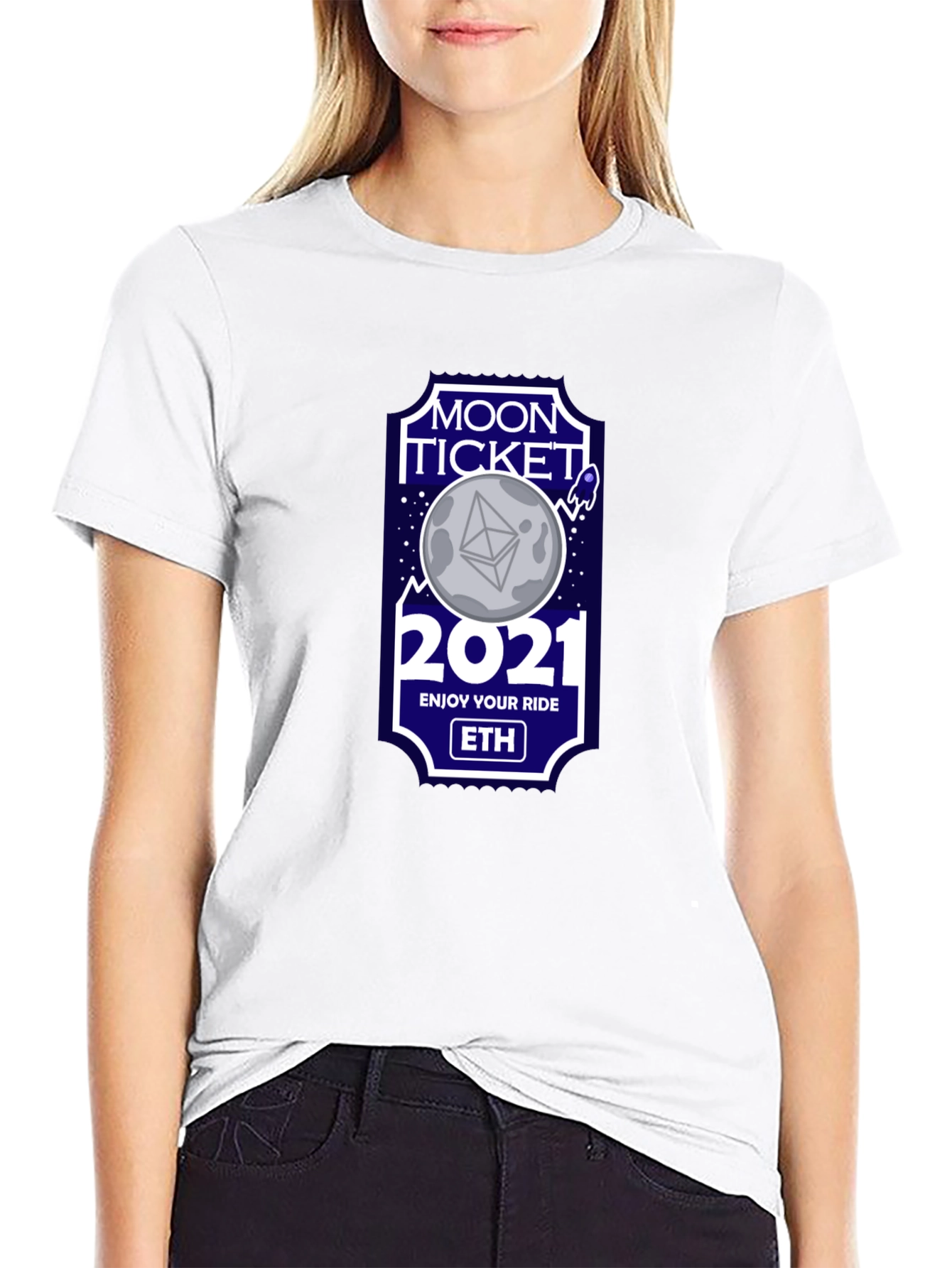 Moon Ticket 2021 ETH Crypto T-Shirt