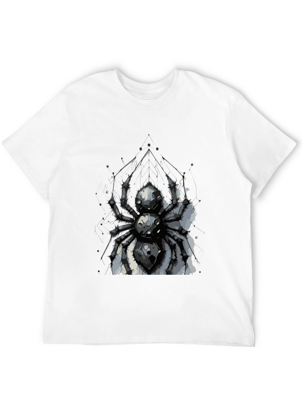 Spider Graphic Print Black T-Shirt