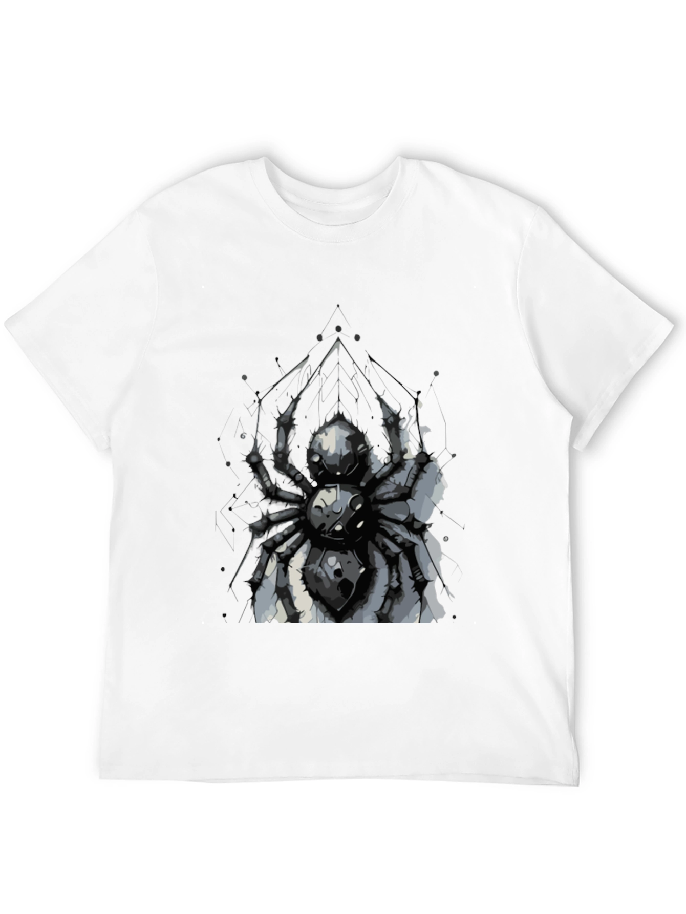Spider Graphic Print Black T-Shirt
