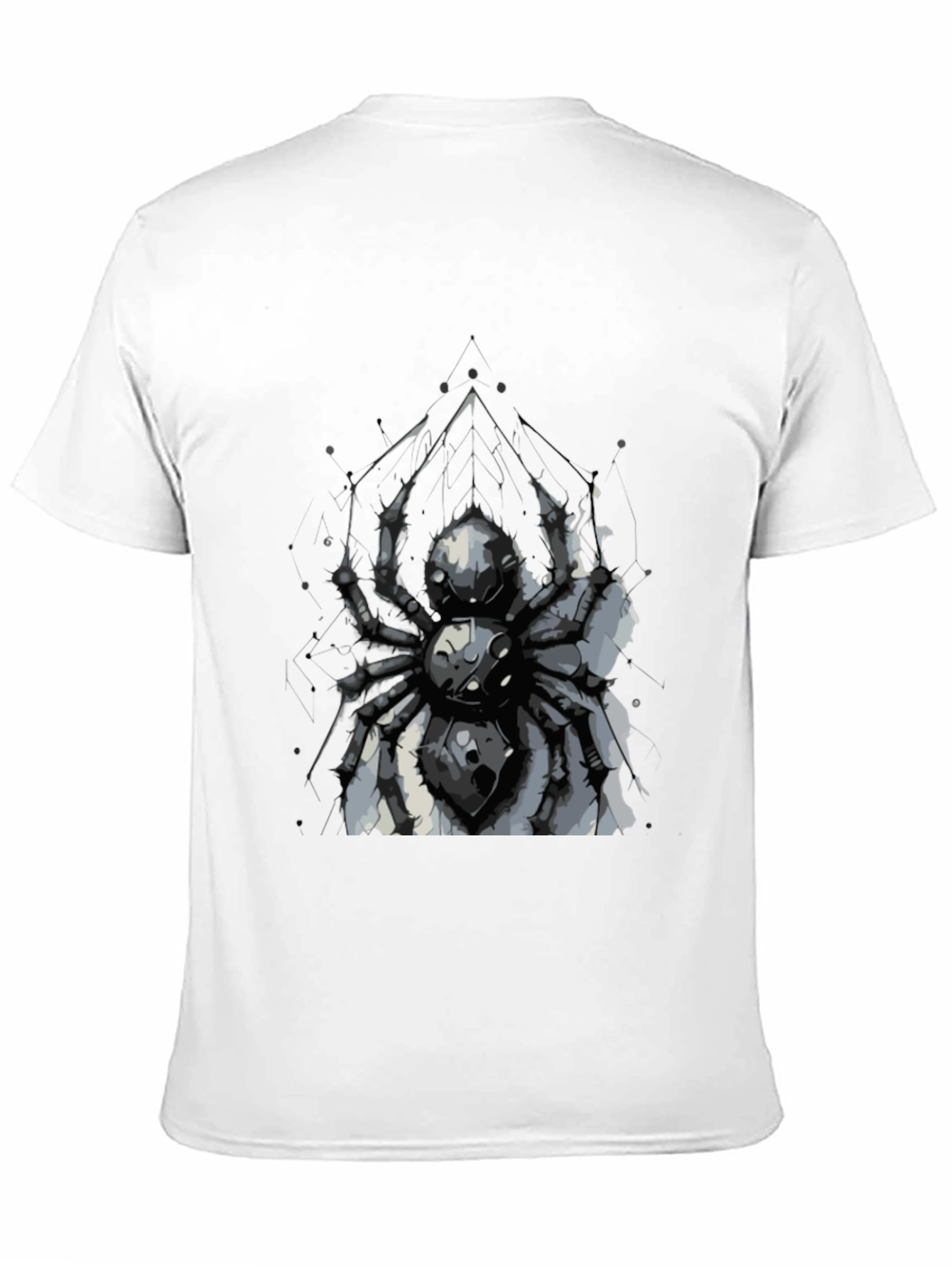 Spider Graphic Print Black T-Shirt