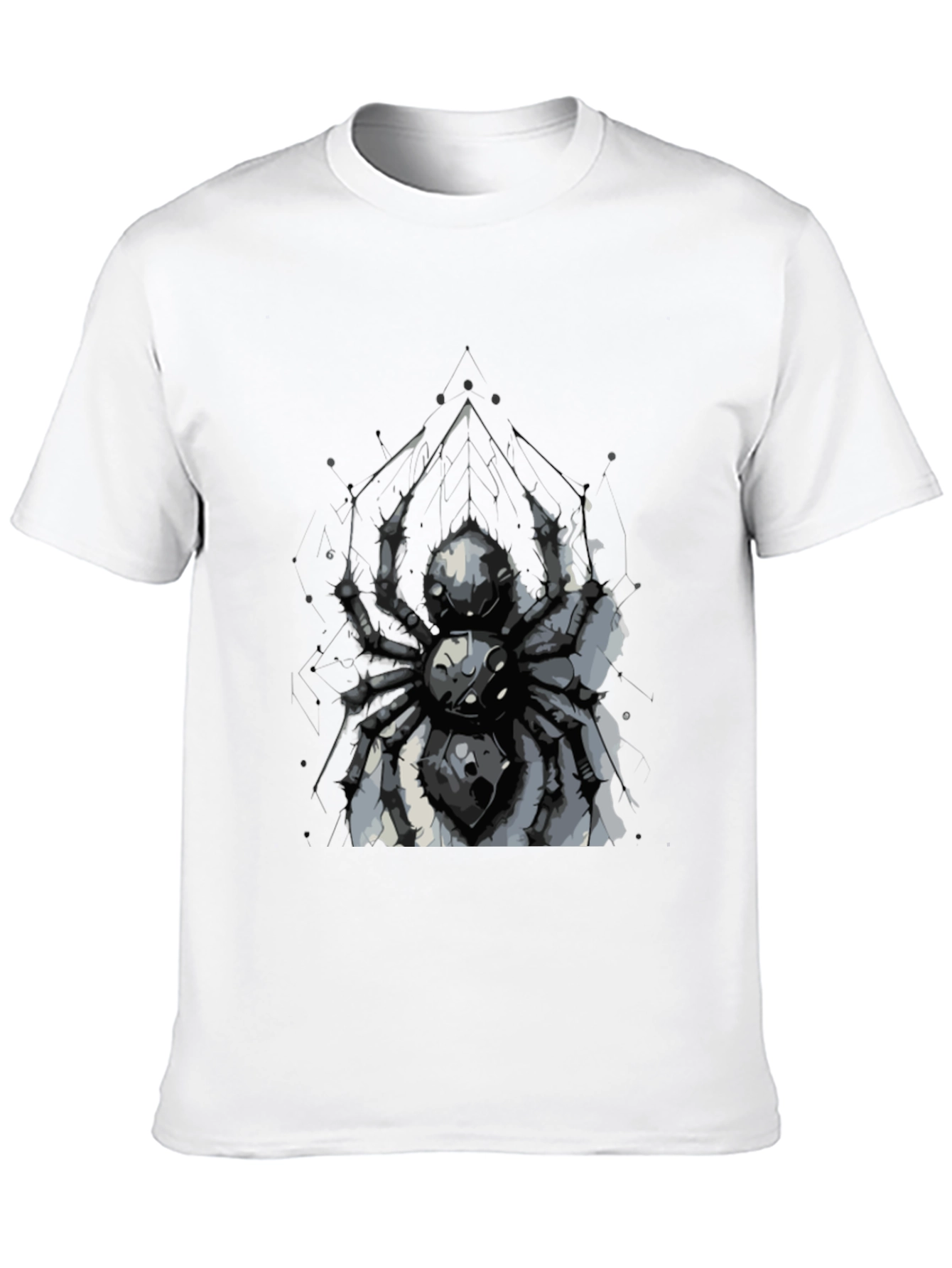 Spider Graphic Print Black T-Shirt
