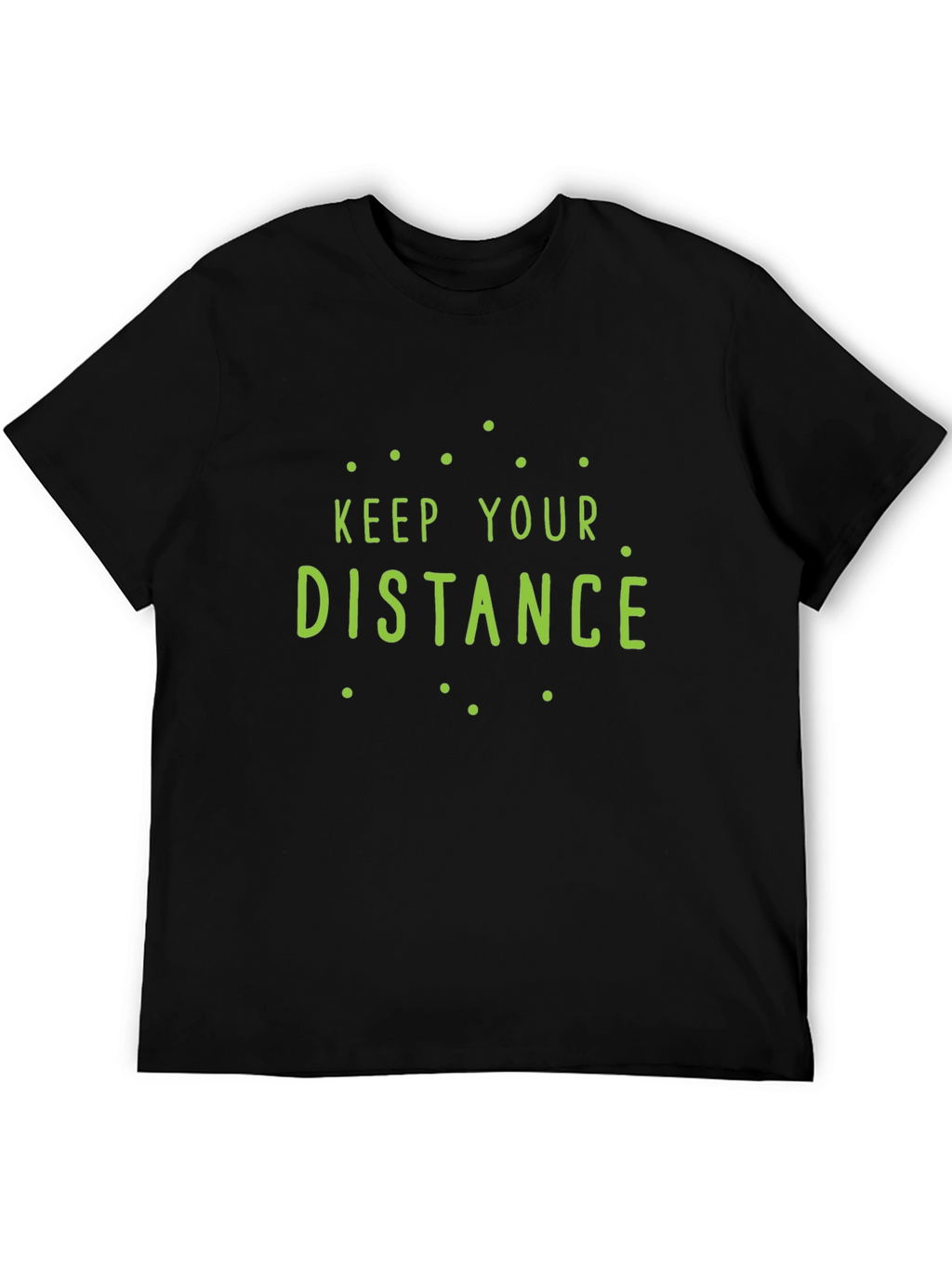 Keep Your Distance Graphic Tee - Black