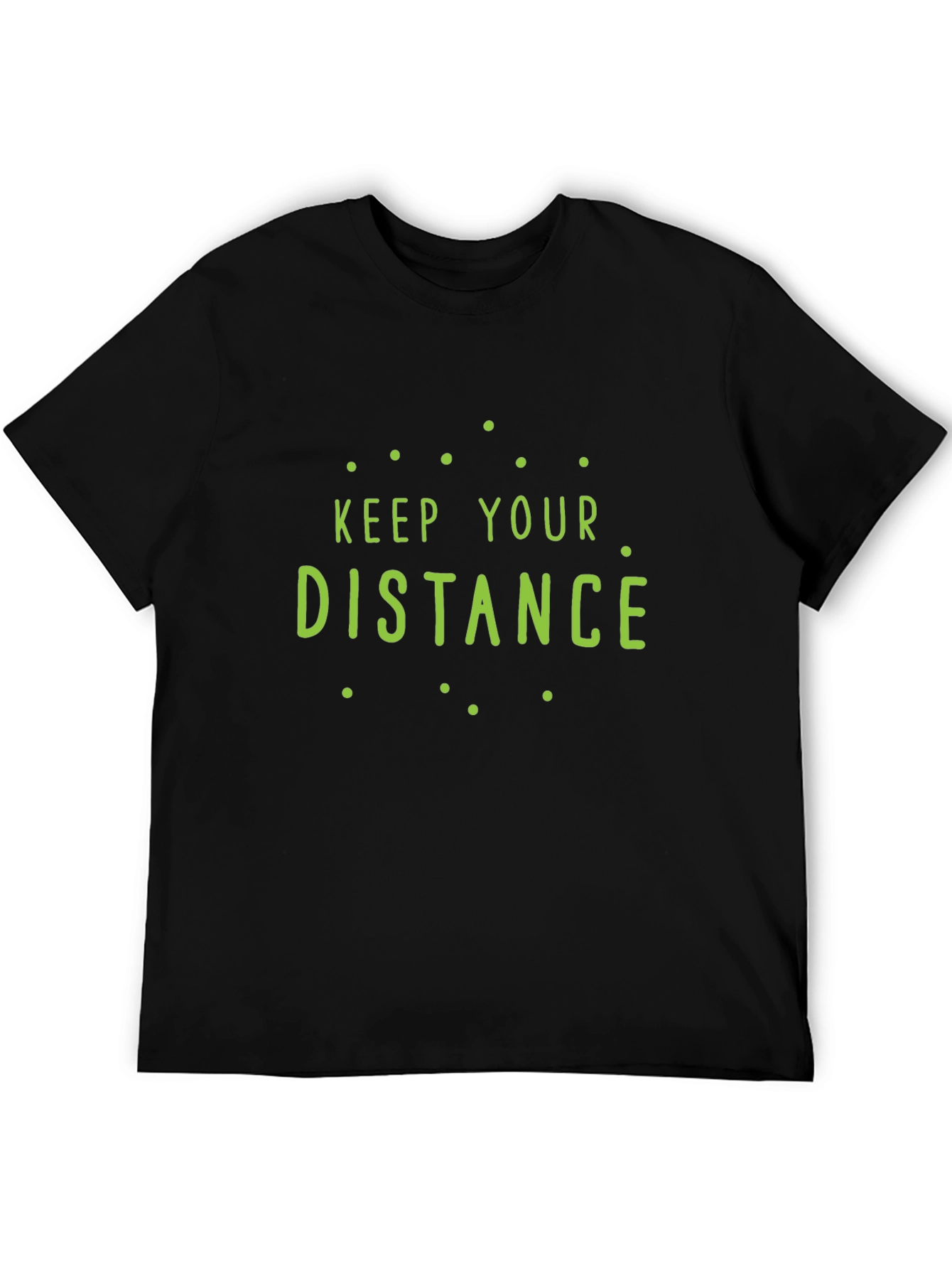 Keep Your Distance Graphic Tee - Black