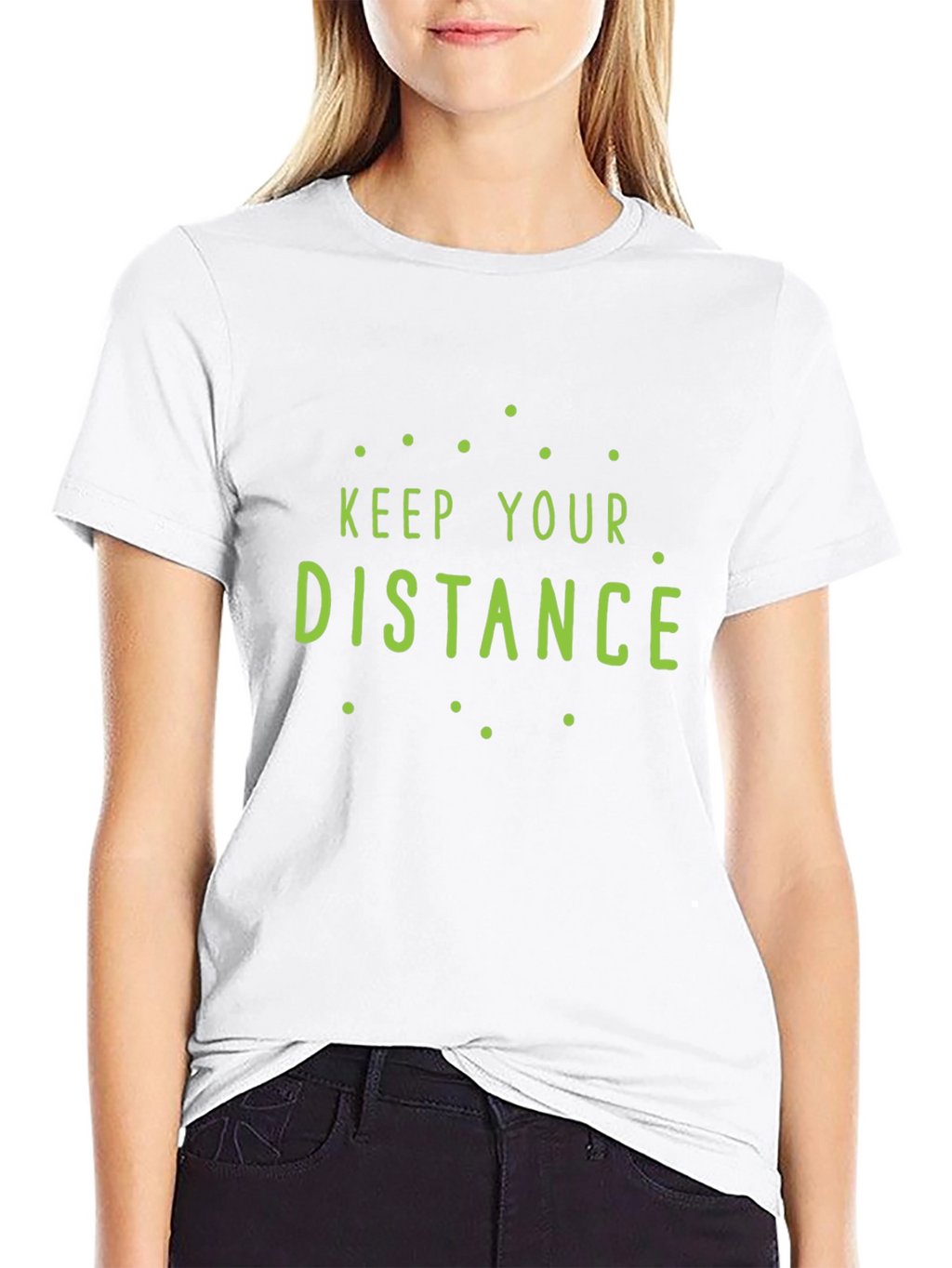 Keep Your Distance Graphic Tee - Black