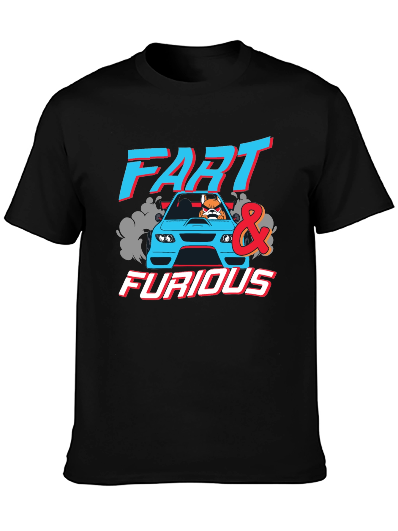Fart and Furious Graphic Tee - Black Cotton T-Shirt