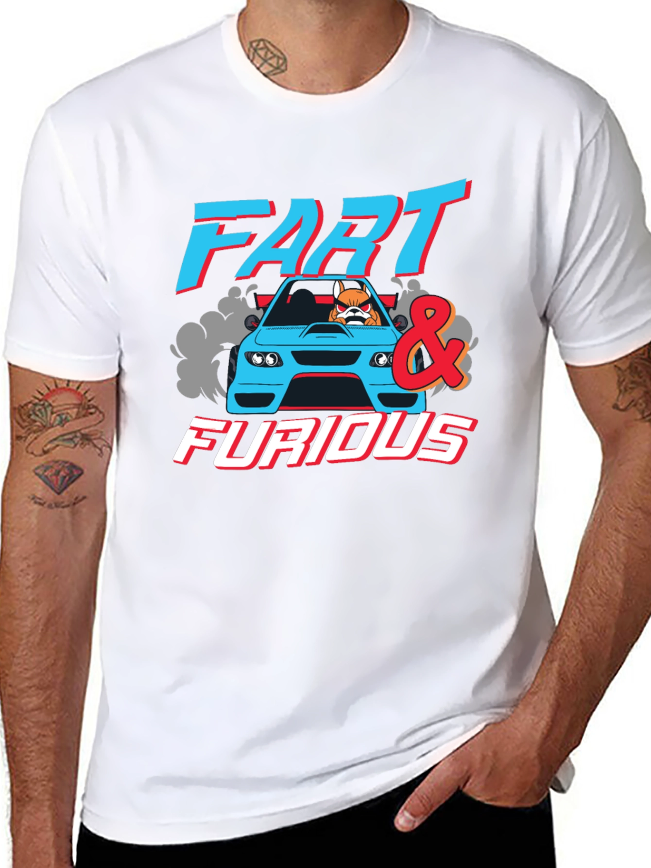 Fart and Furious Graphic Tee - Black Cotton T-Shirt