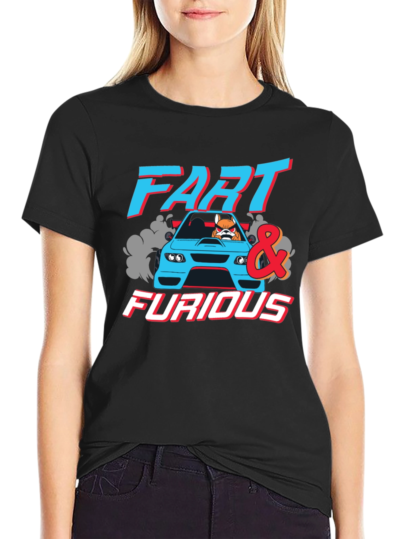 Fart and Furious Graphic Tee - Black Cotton T-Shirt