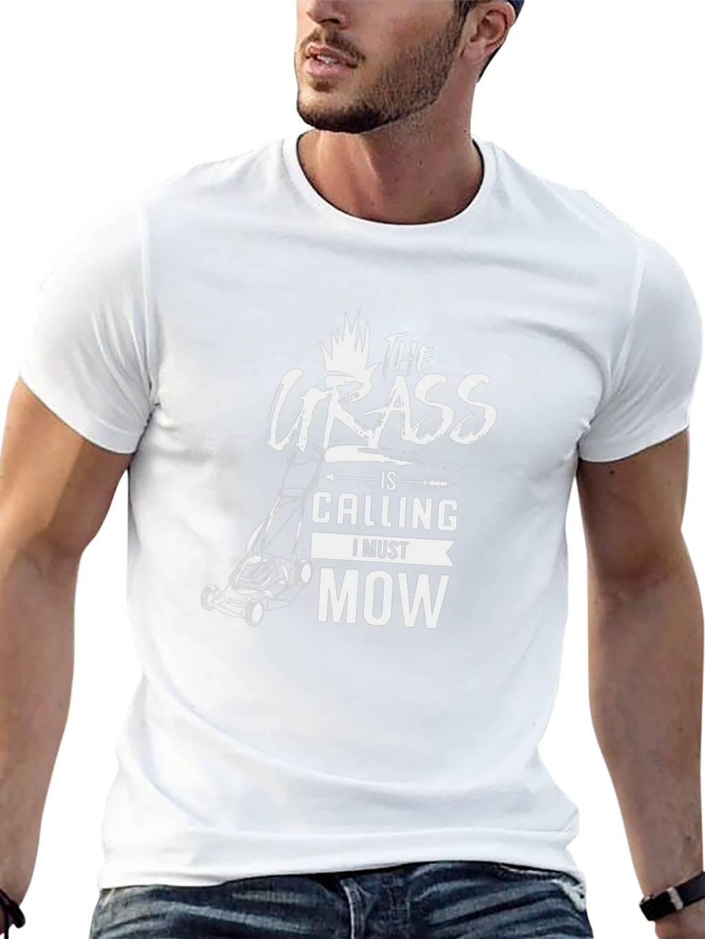The Grass is Calling I Must Mow Black T-Shirt