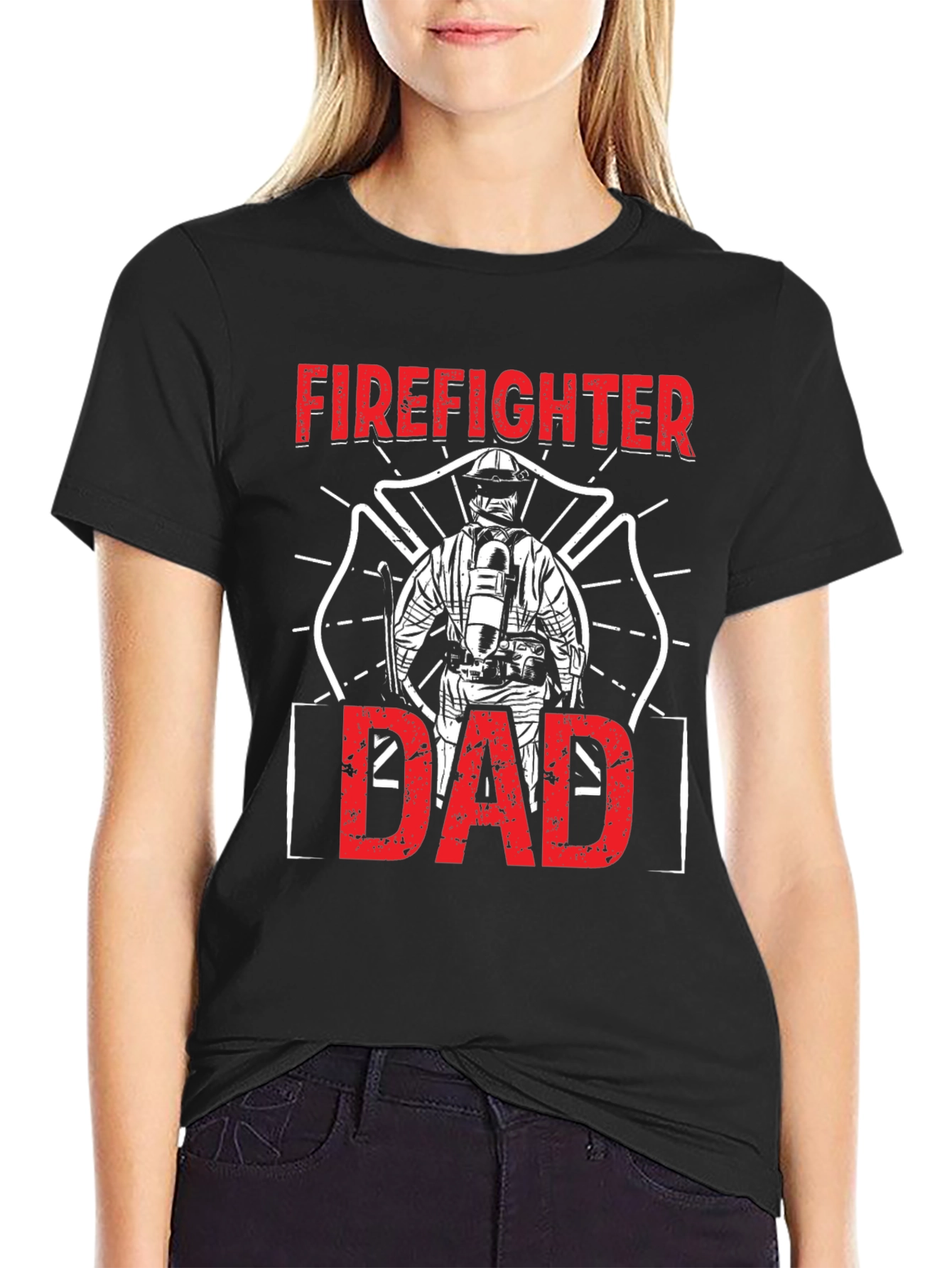 Firefighter Dad Graphic T-Shirt