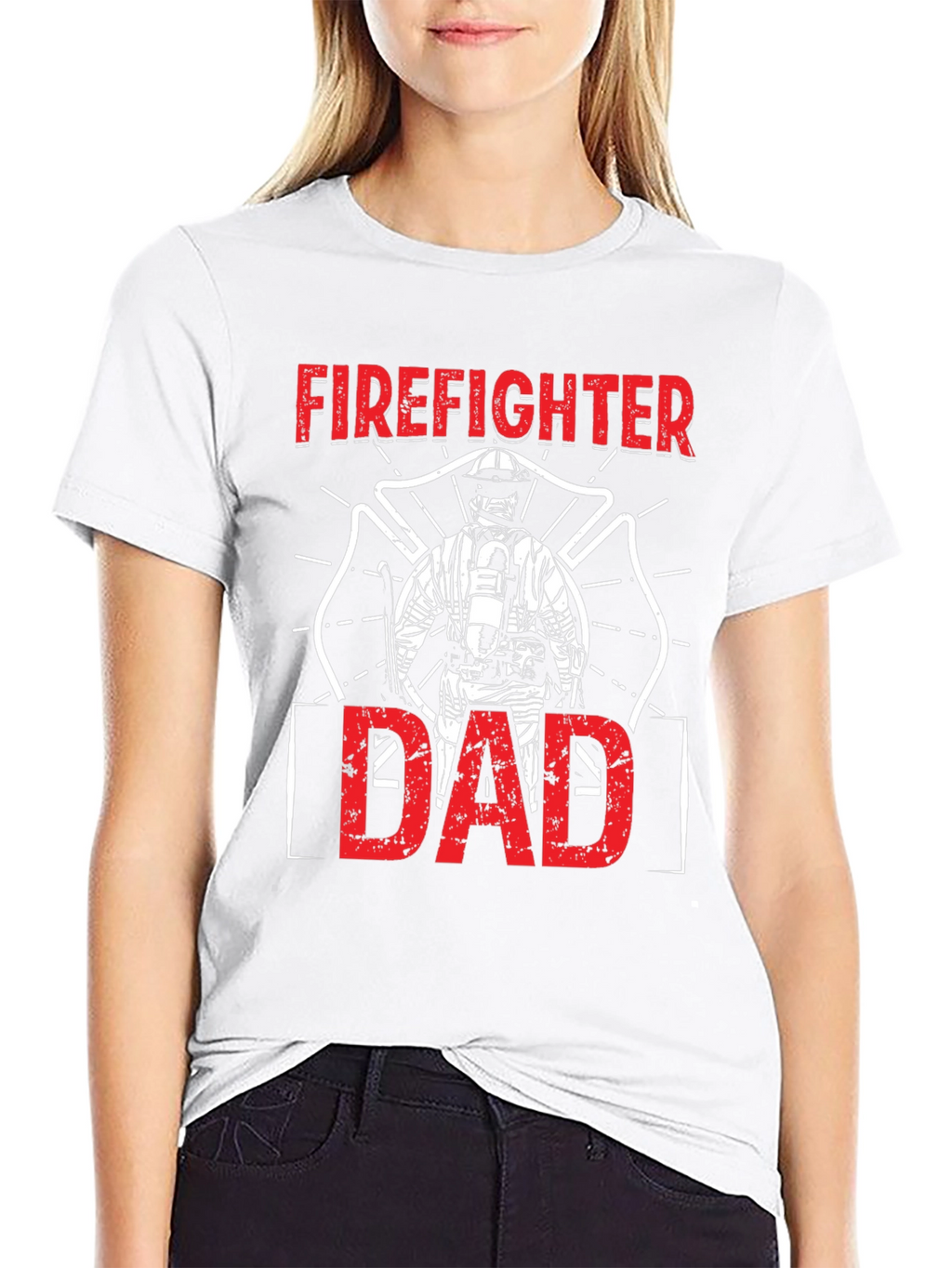 Firefighter Dad Graphic T-Shirt