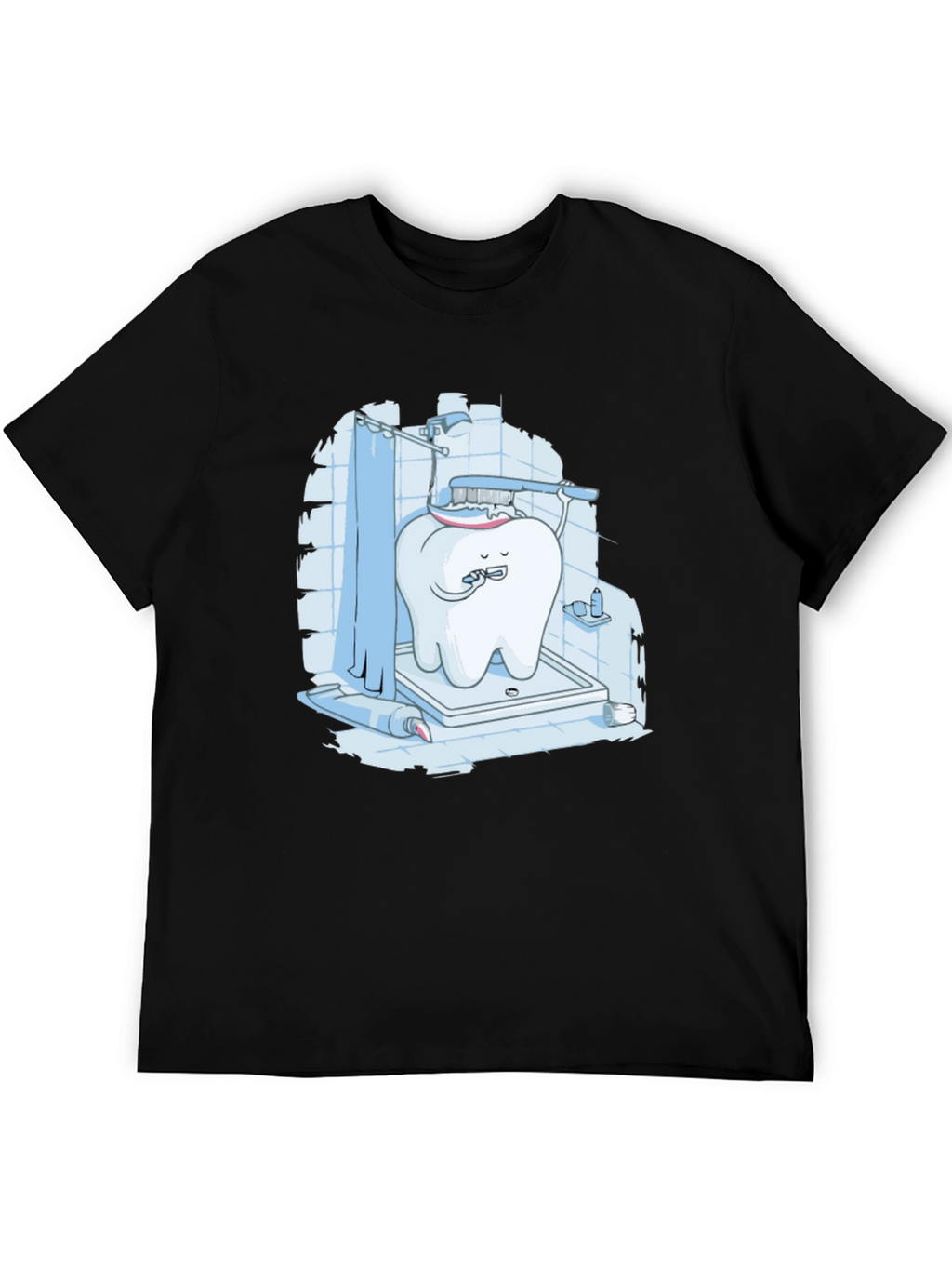 Funny Tooth Brushing in Shower Graphic Tee