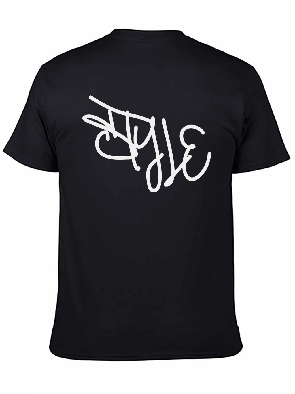 Stylish Black T-Shirt with White Graphic Print