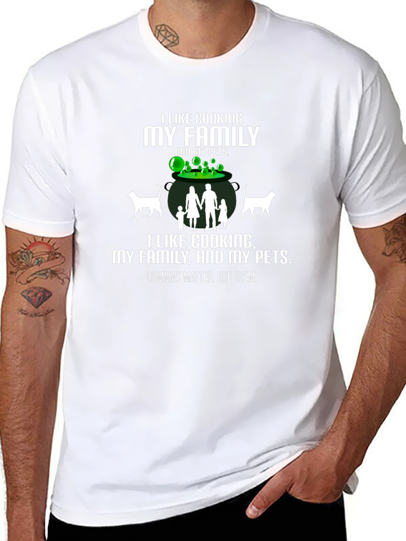 Funny Cooking Family Pets T-Shirt