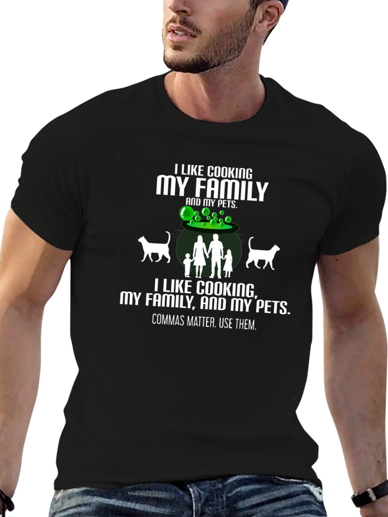 Funny Cooking Family Pets T-Shirt
