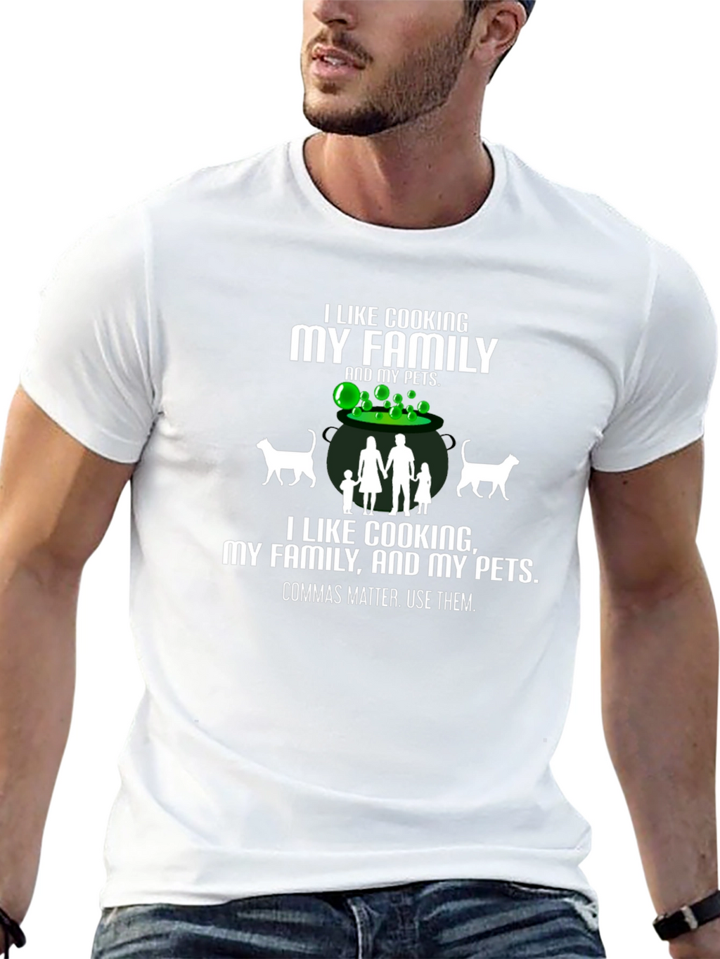 Funny Cooking Family Pets T-Shirt