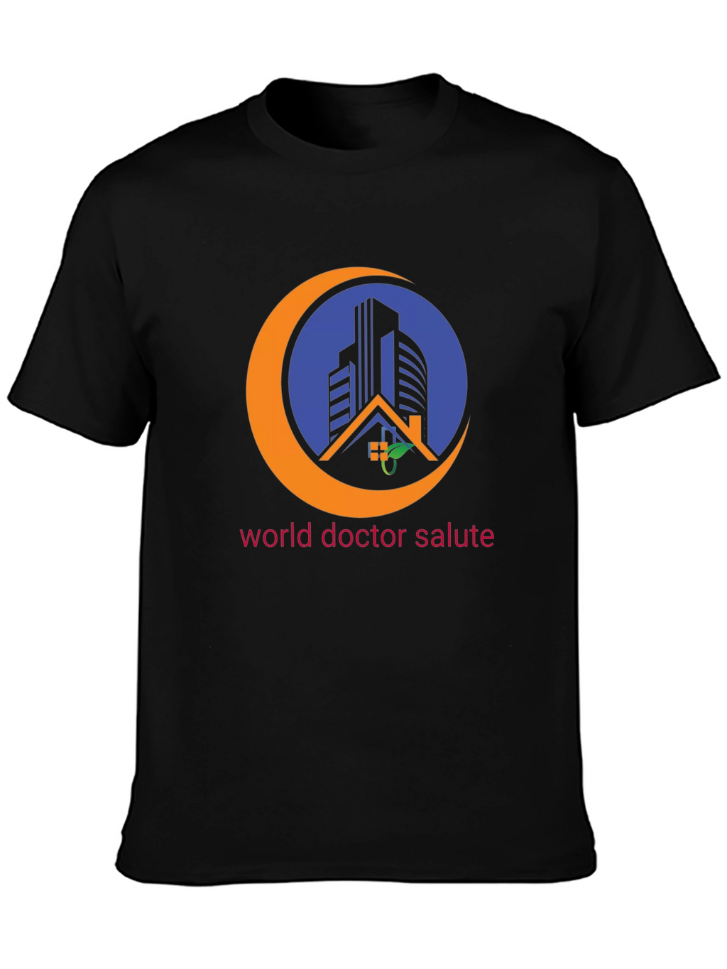 World Doctor Salute Black T-Shirt
