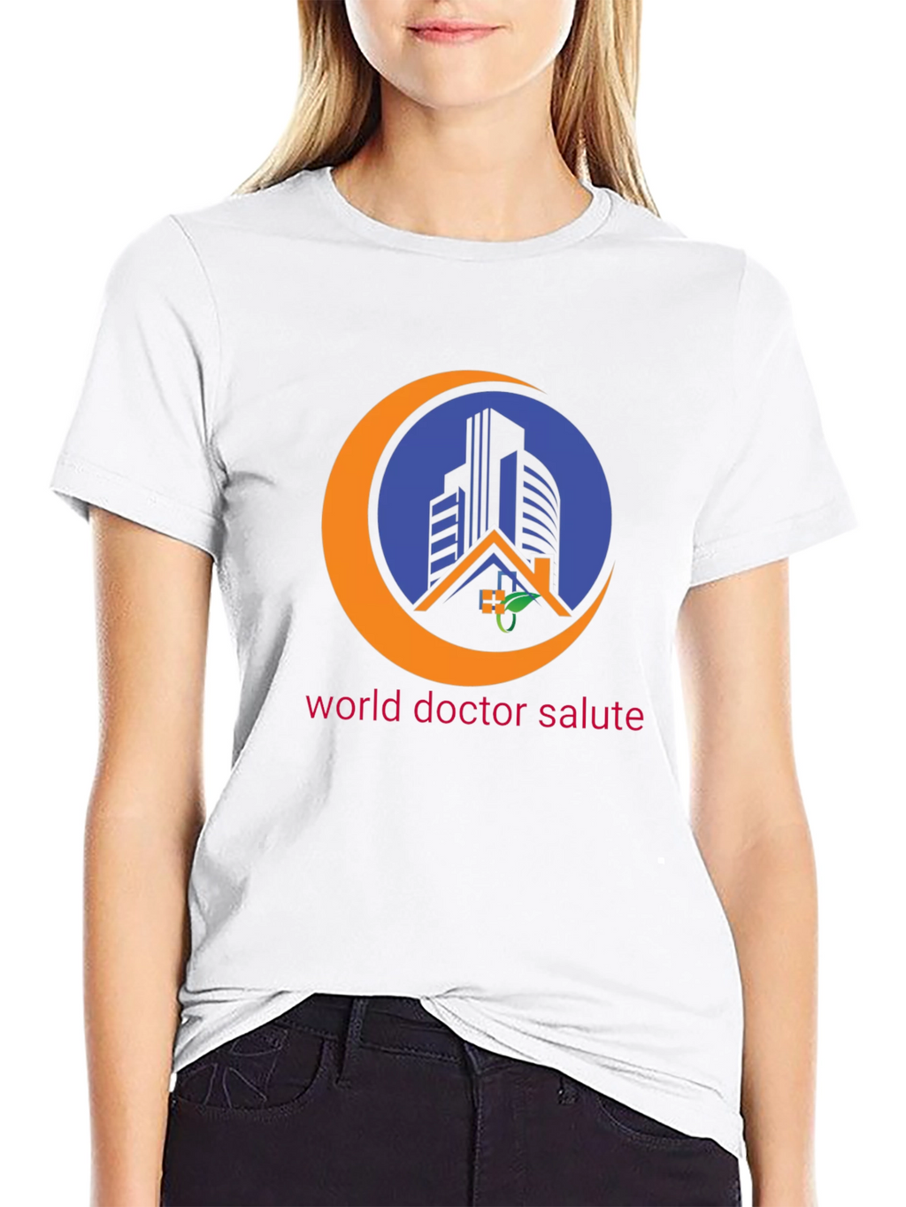 World Doctor Salute Black T-Shirt