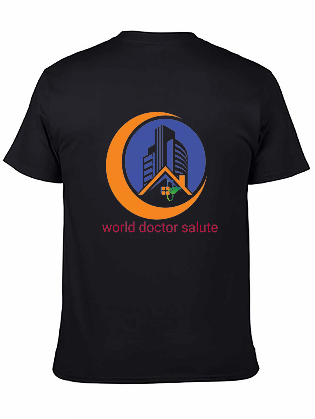 World Doctor Salute Black T-Shirt