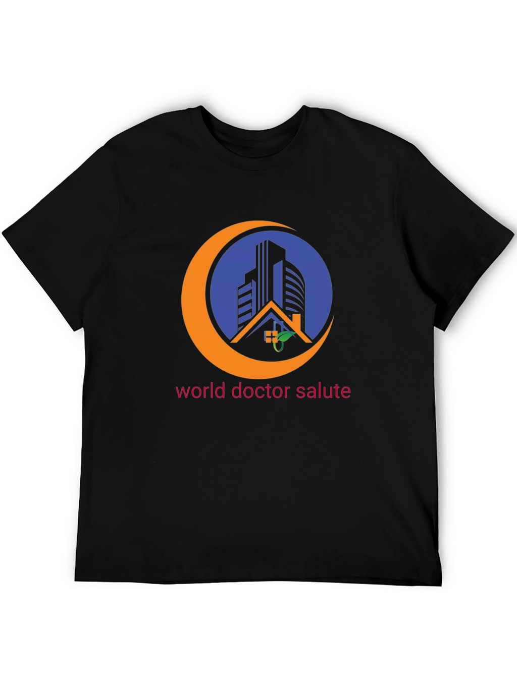 World Doctor Salute Black T-Shirt