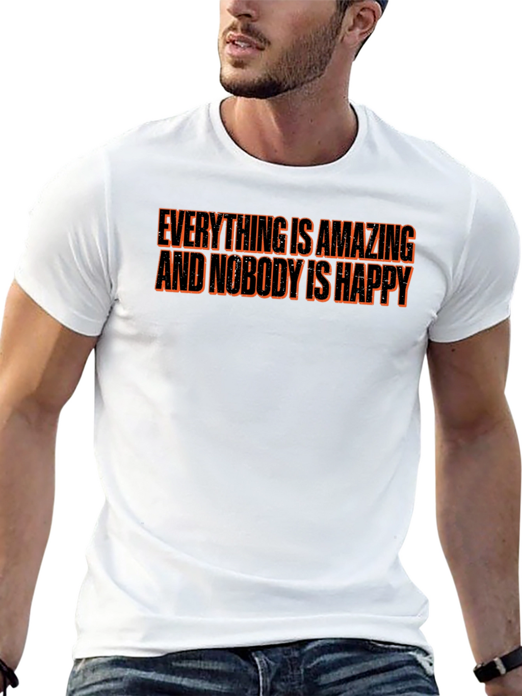 Everything is Amazing T-Shirt - Black Crew Neck Tee