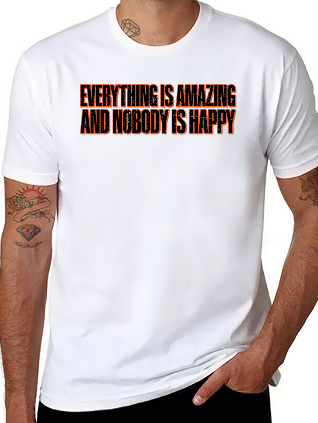 Everything is Amazing T-Shirt - Black Crew Neck Tee