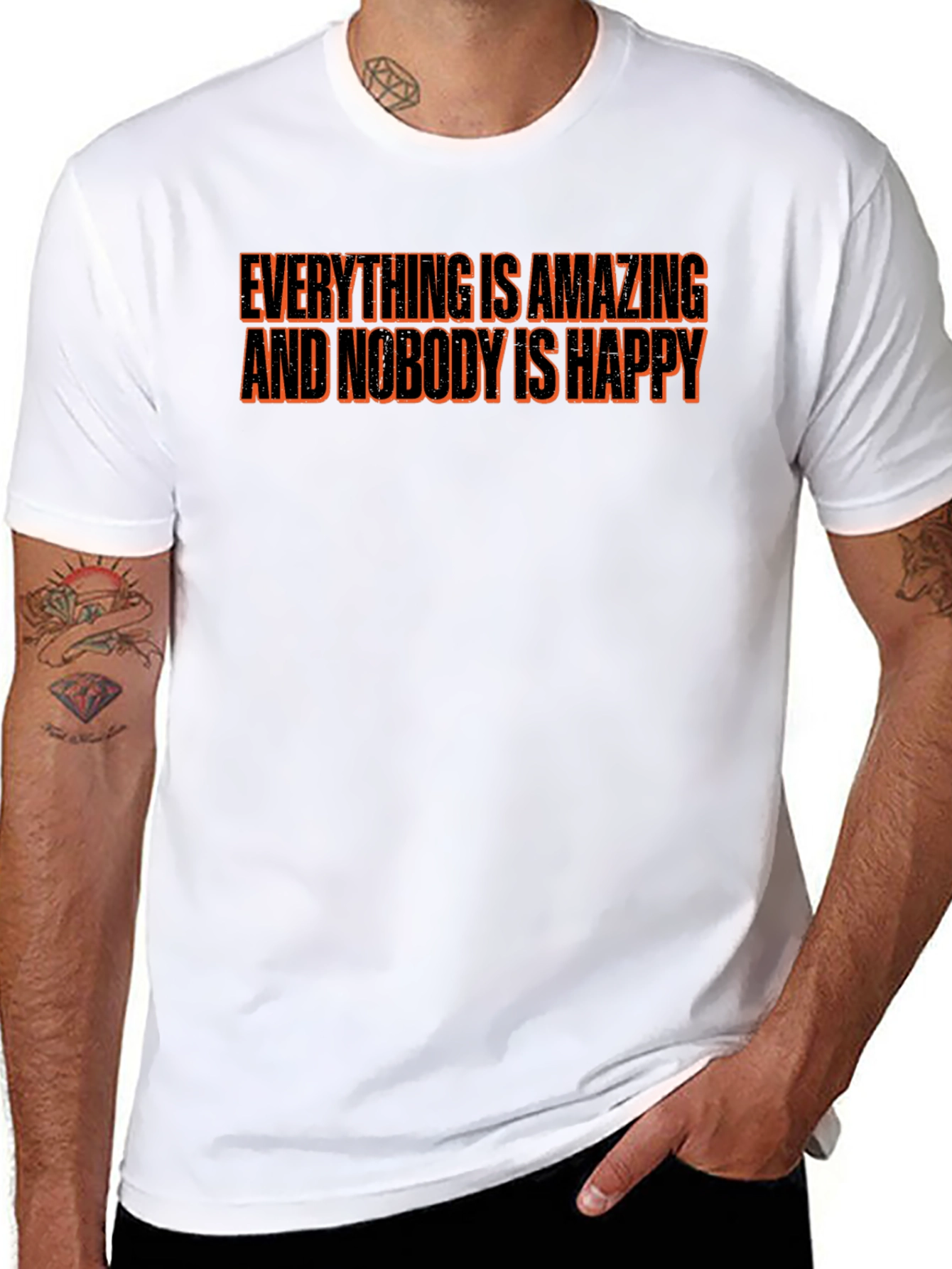 Everything is Amazing T-Shirt - Black Crew Neck Tee