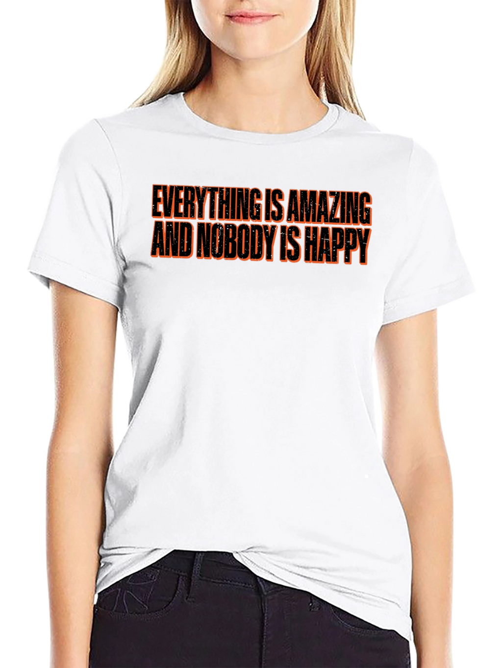 Everything is Amazing T-Shirt - Black Crew Neck Tee