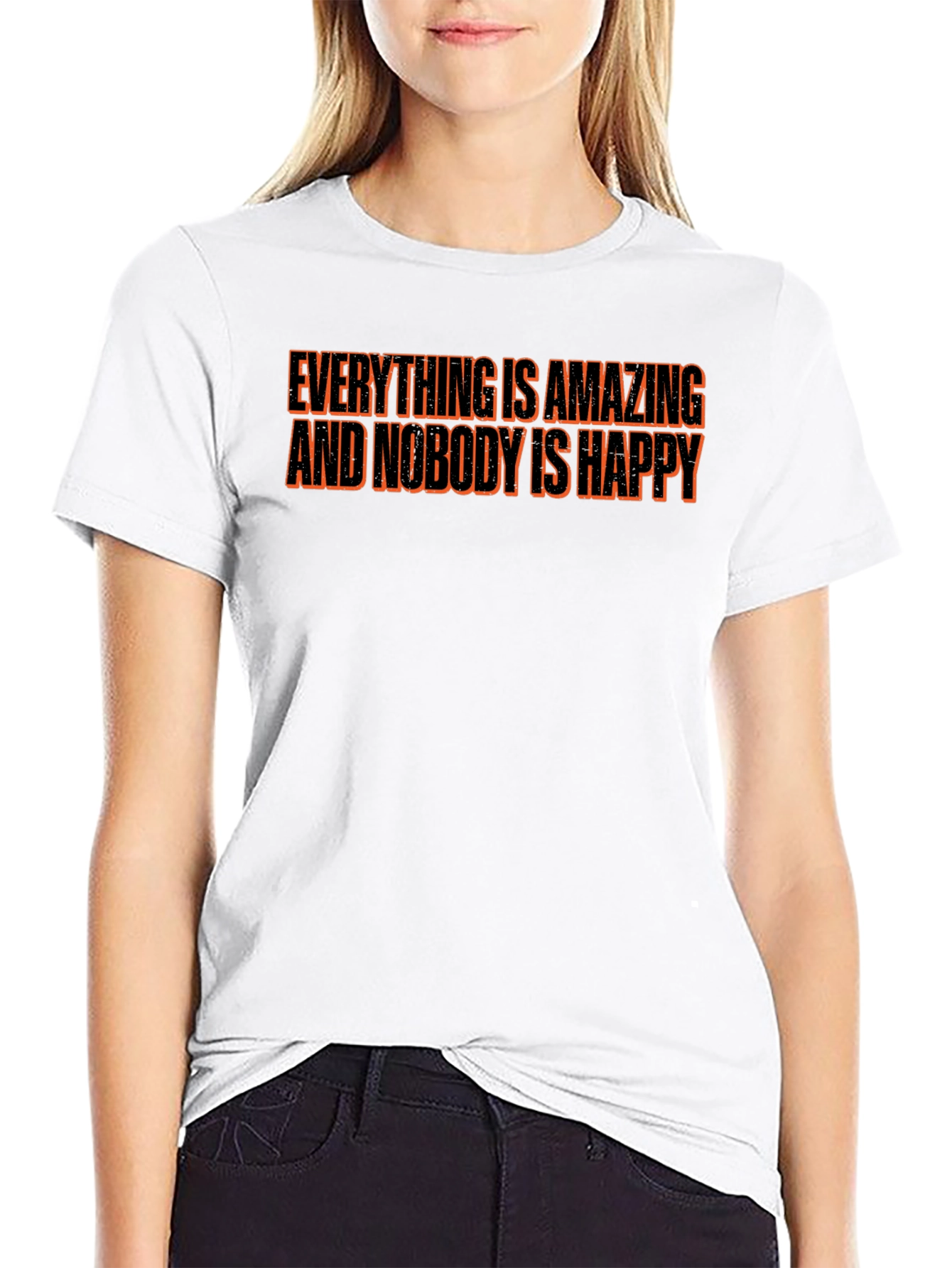 Everything is Amazing T-Shirt - Black Crew Neck Tee