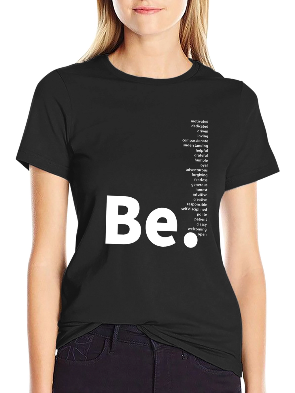 Be Positive Graphic Tee - Black T-Shirt