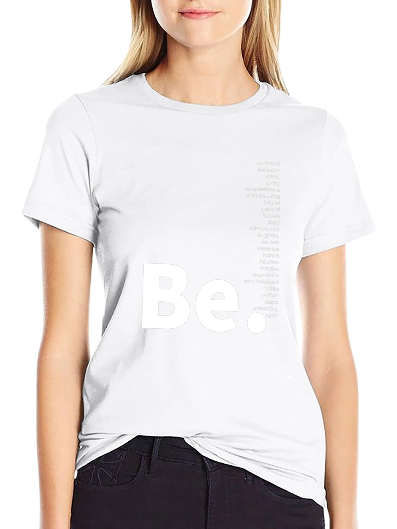 Be Positive Graphic Tee - Black T-Shirt