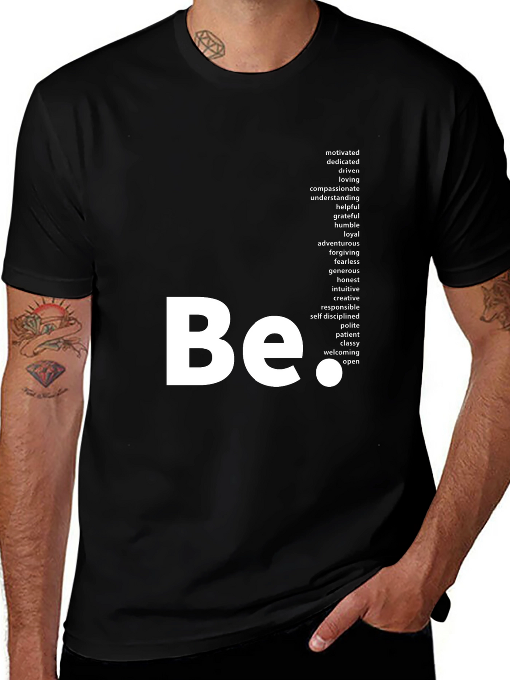 Be Positive Graphic Tee - Black T-Shirt