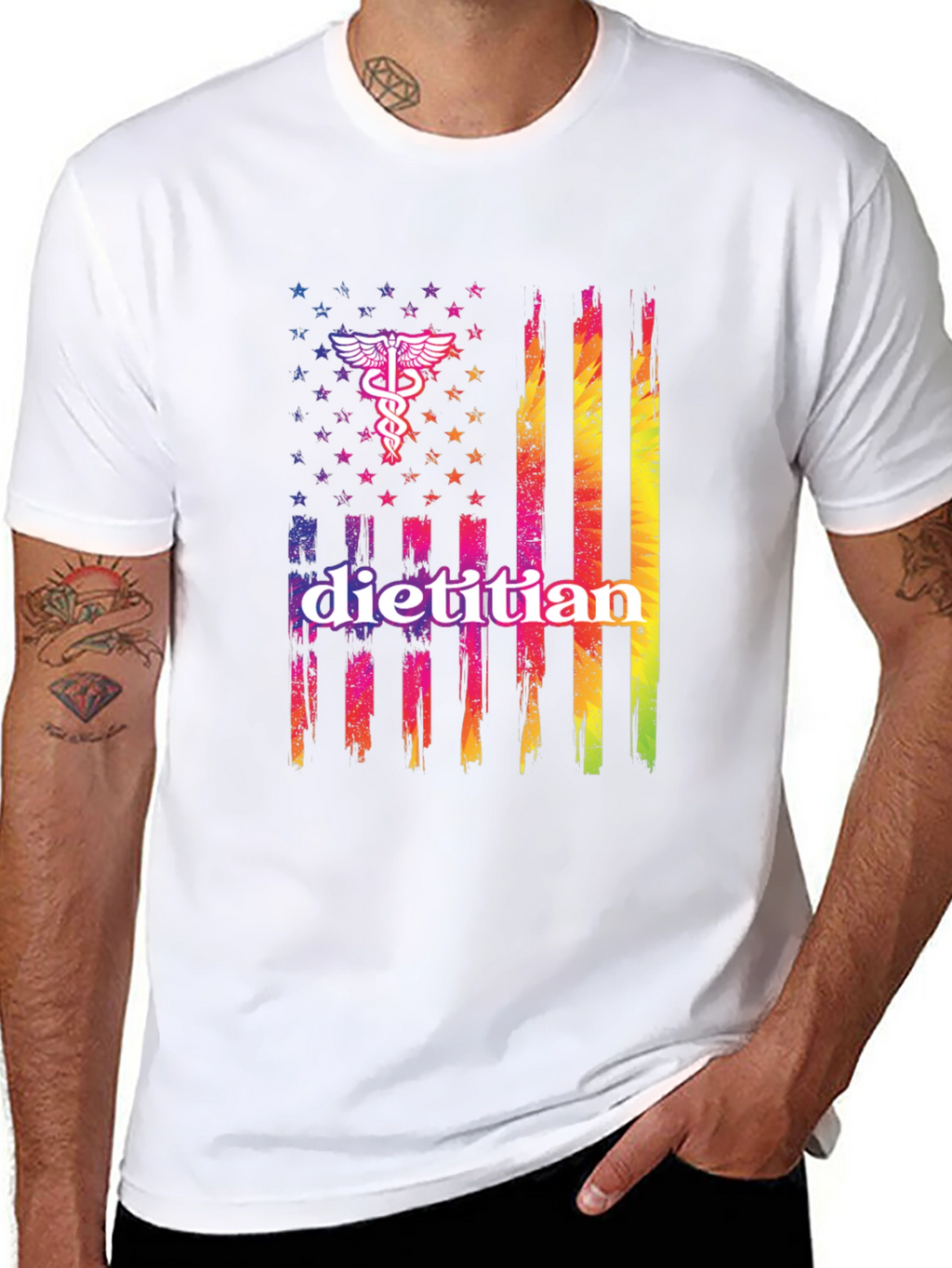 Dietitian American Flag Graphic Tee