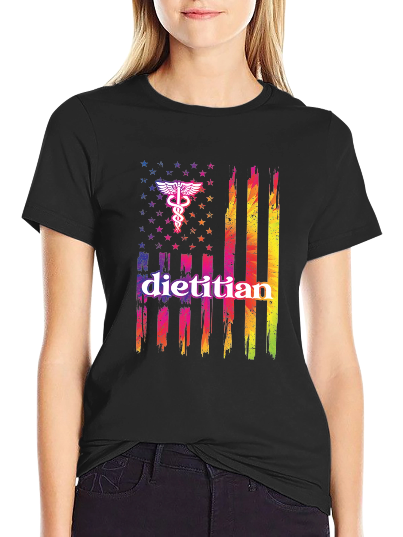 Dietitian American Flag Graphic Tee