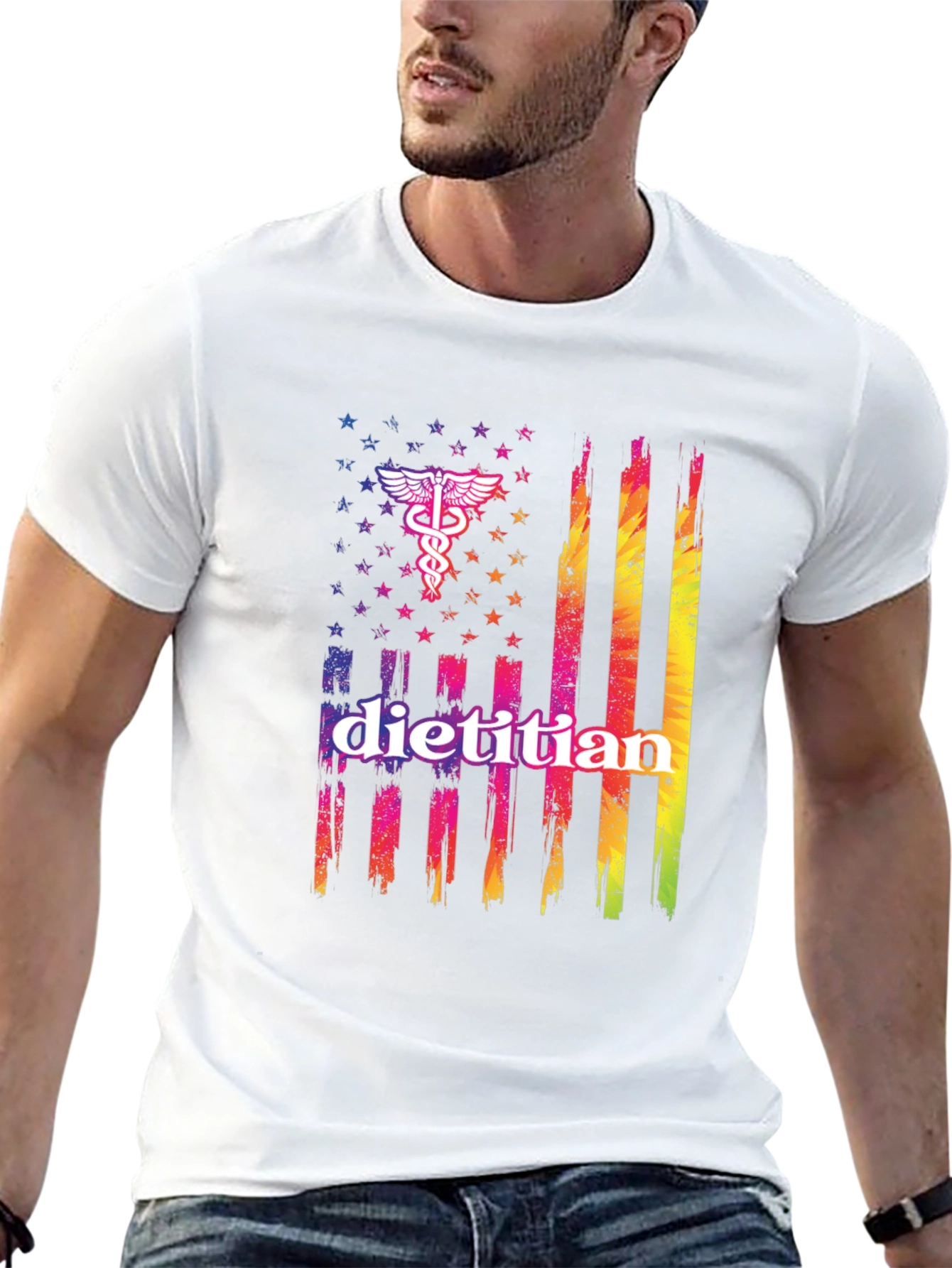 Dietitian American Flag Graphic Tee