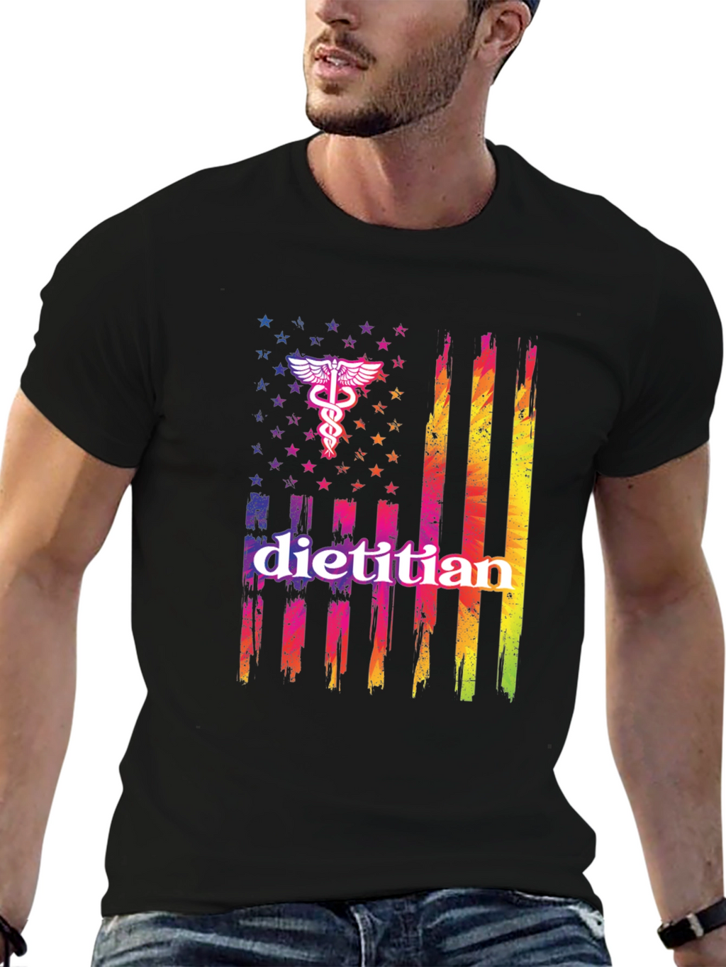 Dietitian American Flag Graphic Tee