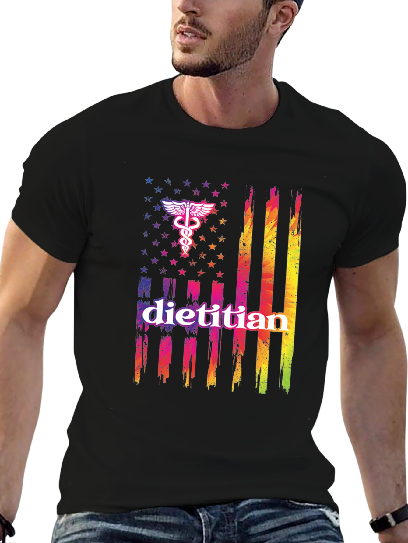 Dietitian American Flag Graphic Tee